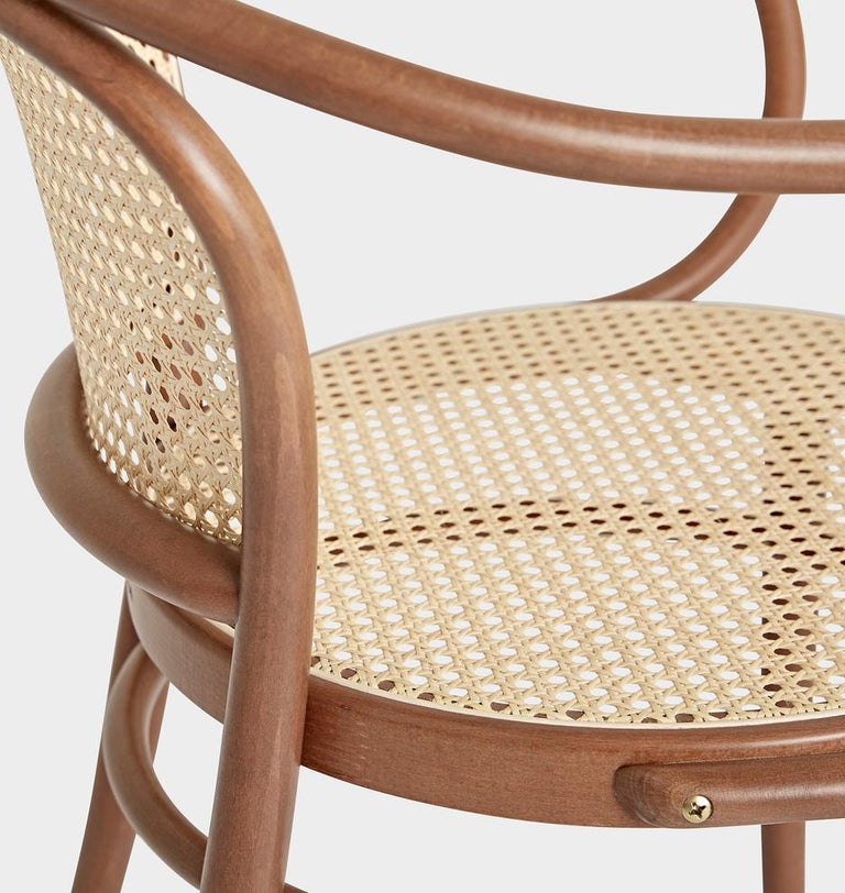 Set of 6 Rattan Dining Chairs in Nougat Brown For Sale at 1stdibs