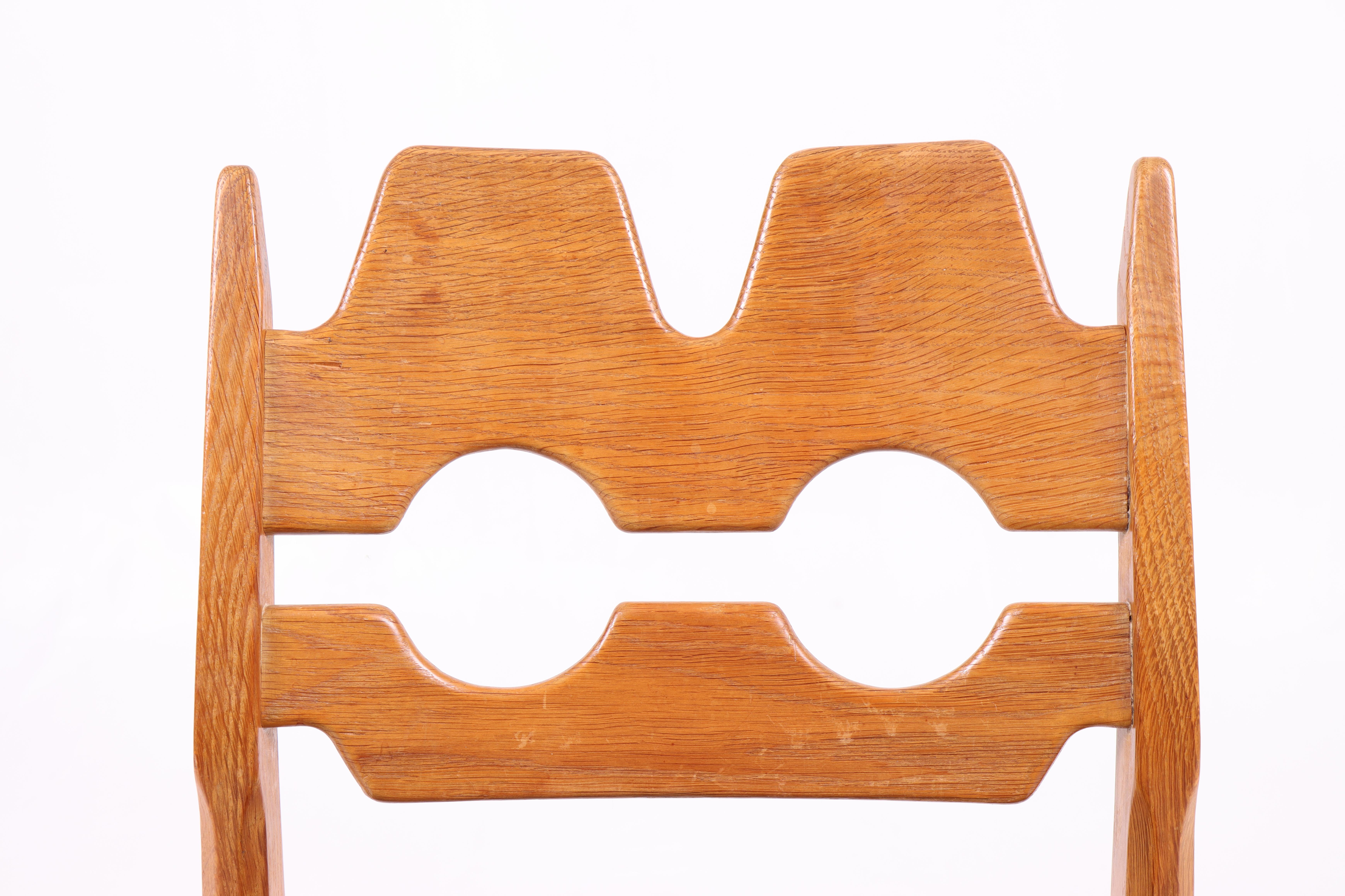 Danish Set of 6 Razor blade Chairs in Oak by Henning Kjærnulf, 1960s