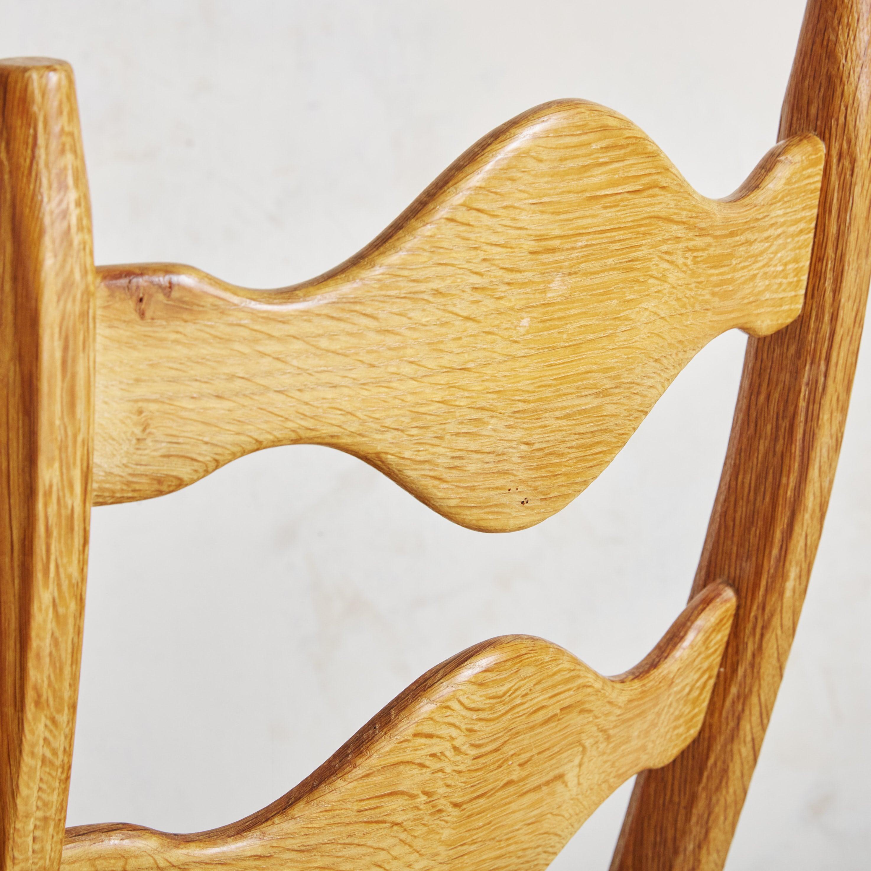 Tessuto Set di 6 sedie da pranzo 'Razor Blade' in Oak di Henning Kjærnulf, Danimarca, anni '60 in vendita