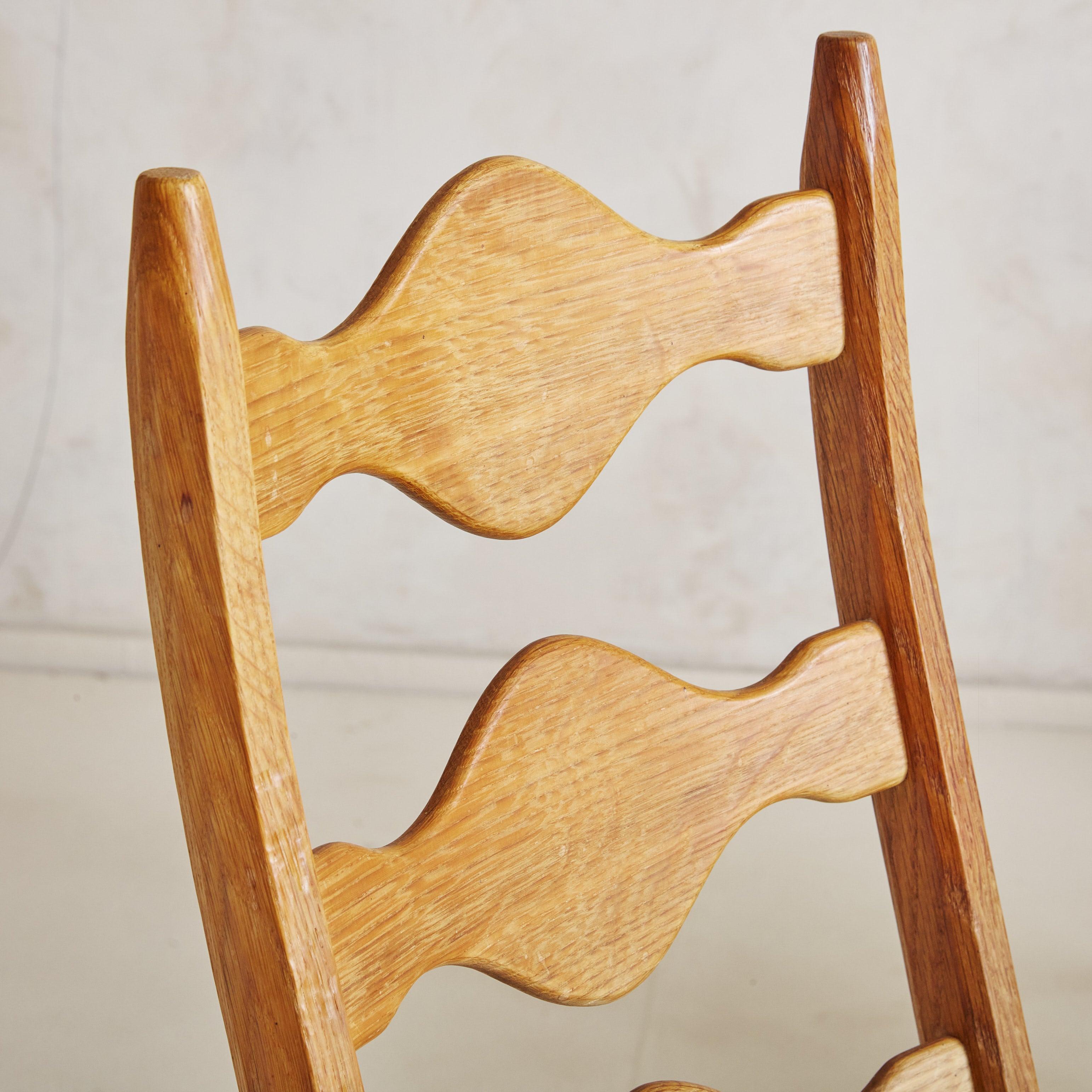 Set di 6 sedie da pranzo 'Razor Blade' in Oak di Henning Kjærnulf, Danimarca, anni '60 in vendita 2
