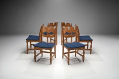 Set of 6 "Razorblade" Dining Chairs by Henning Kjaernulf, Denmark 1960s