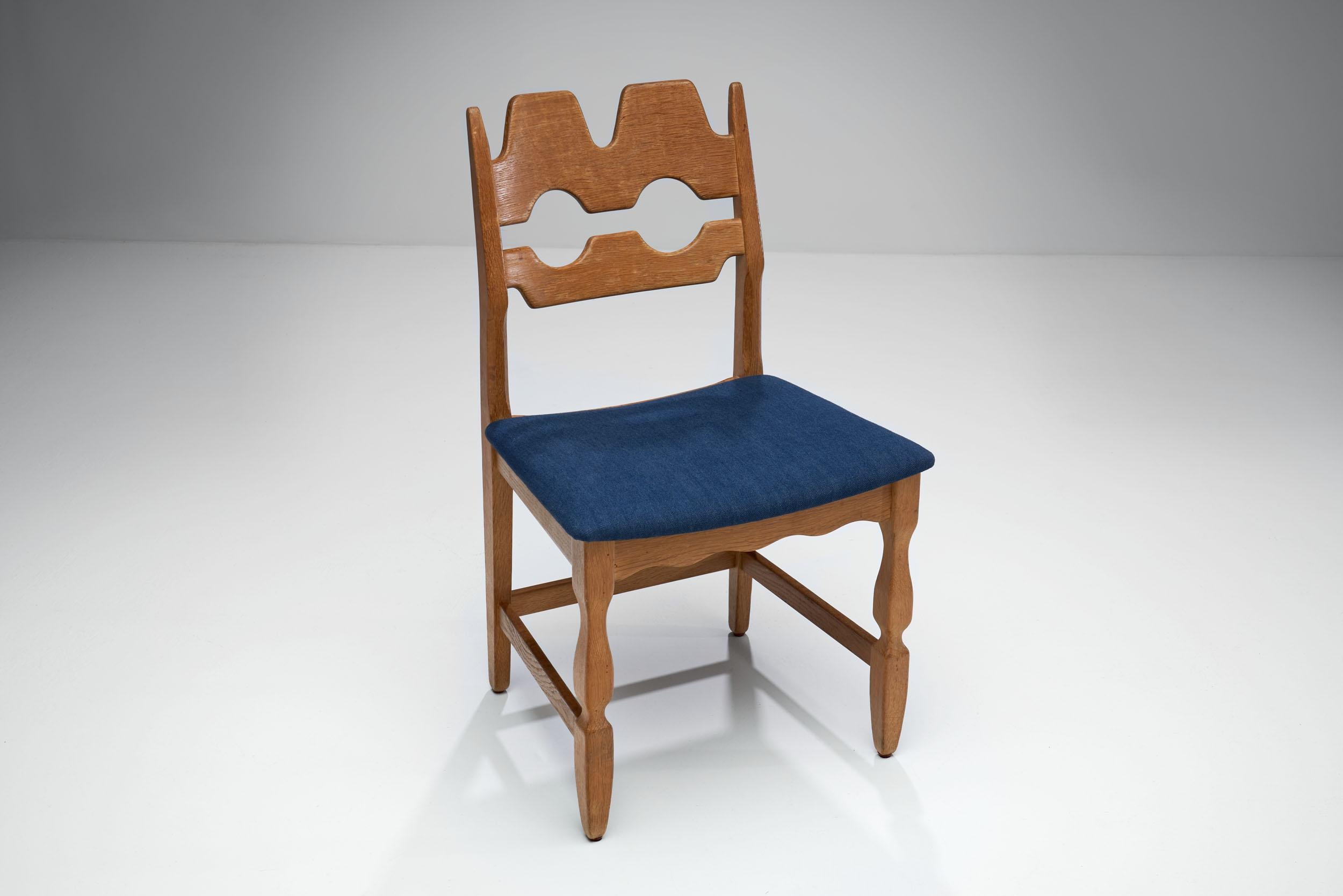Set of 6 Razorblade Dining Chairs by Henning Kjaernulf, Denmark, 1960s In Good Condition In Utrecht, NL