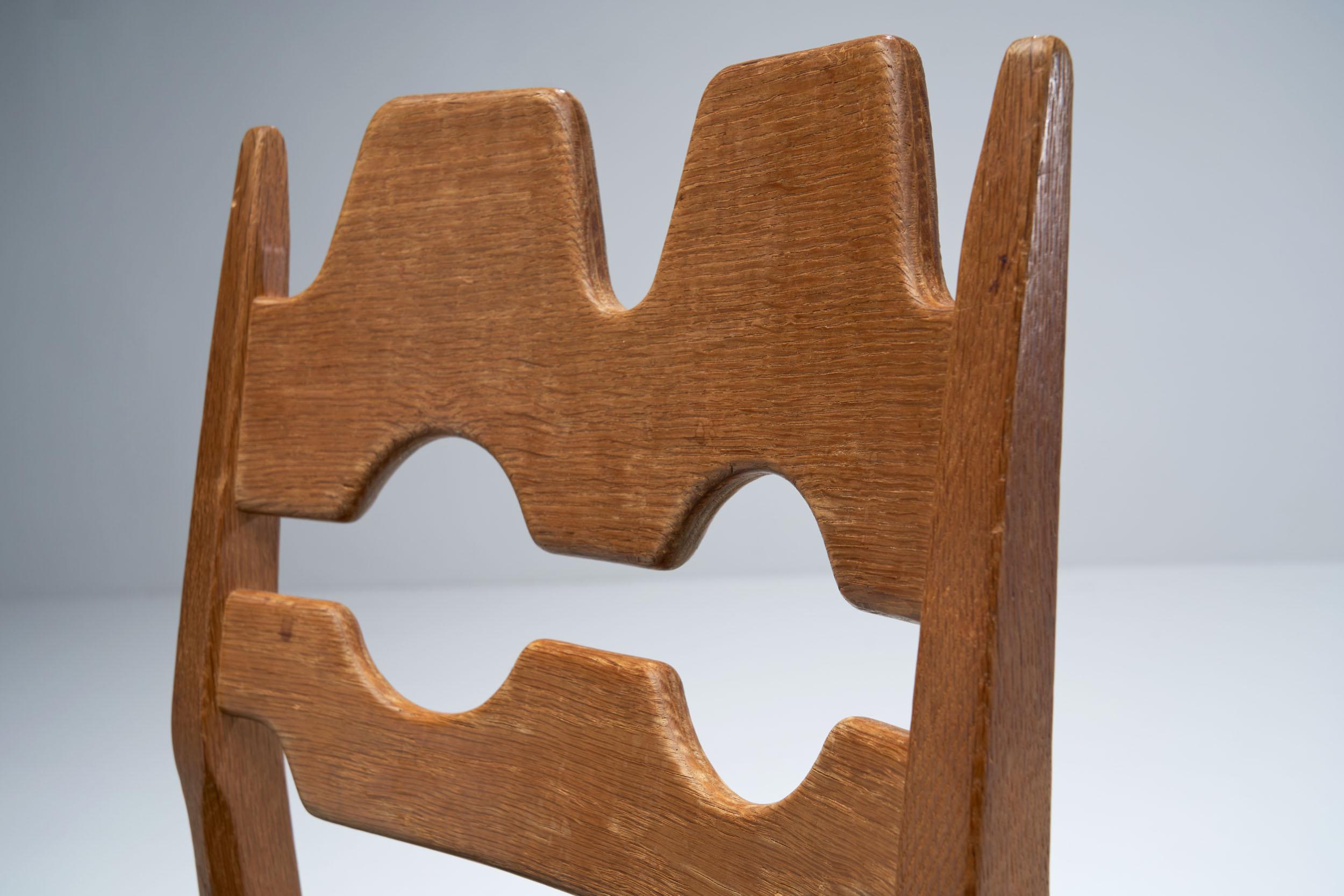 Fabric Set of 6 Razorblade Dining Chairs by Henning Kjaernulf, Denmark, 1960s