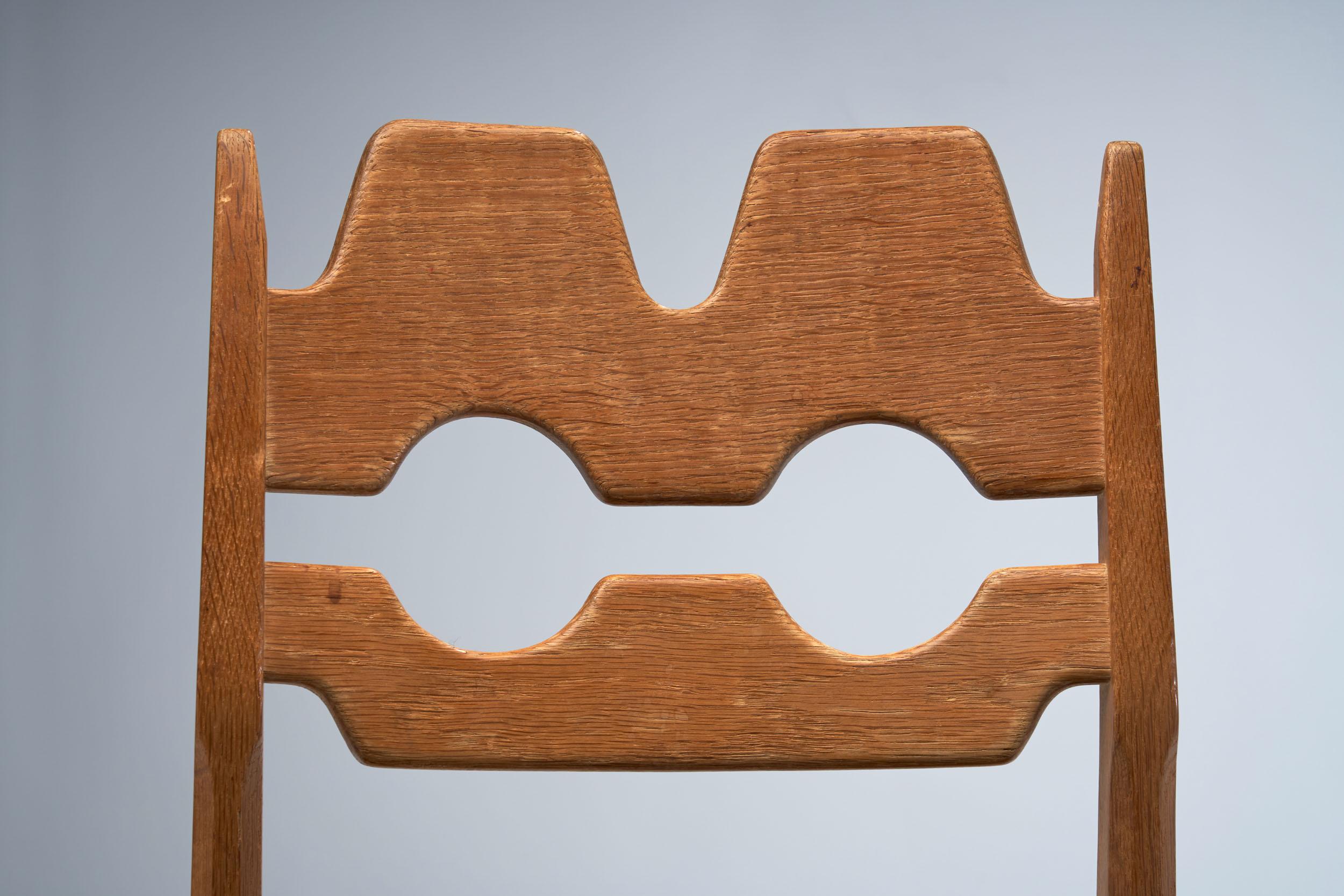 Set of 6 Razorblade Dining Chairs by Henning Kjaernulf, Denmark, 1960s 1