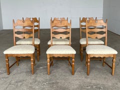 Mid Century Modern, Dining Chairs in Oak, Henning Kjærnulf, 1960s, Set of 6
