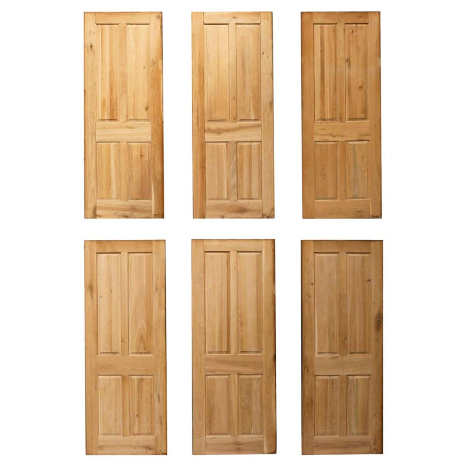Antique Six Panel Oak Interior Door, 20th Century For Sale at 1stDibs