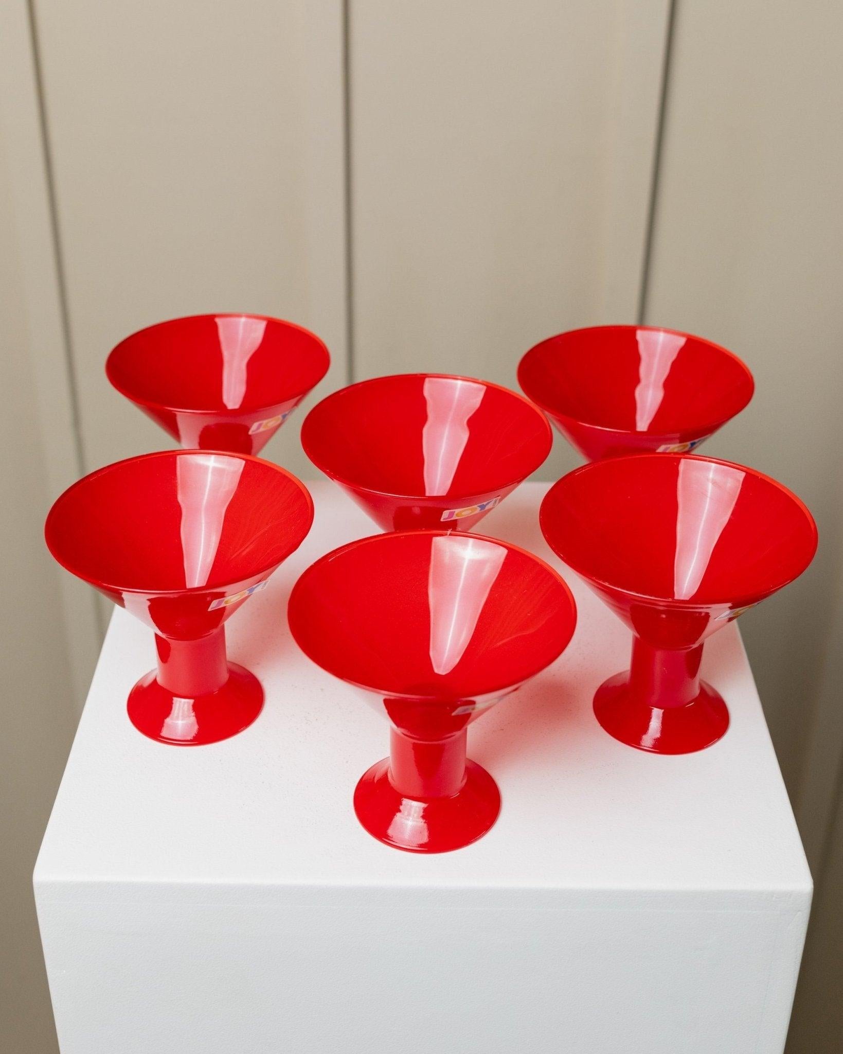 20ième siècle Ensemble de 6 verres à boire rouges Vintage - Joy by Leonardo, 1980 en vente