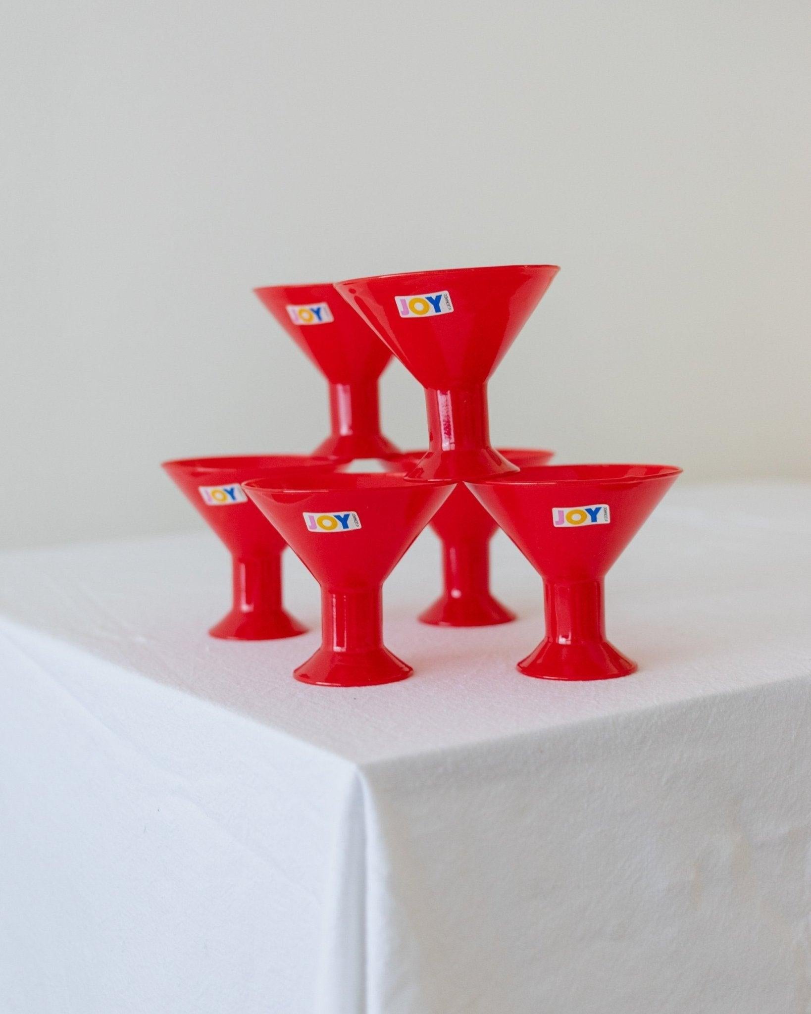 Ensemble de 6 verres à boire rouges Vintage - Joy by Leonardo, 1980 en vente 1