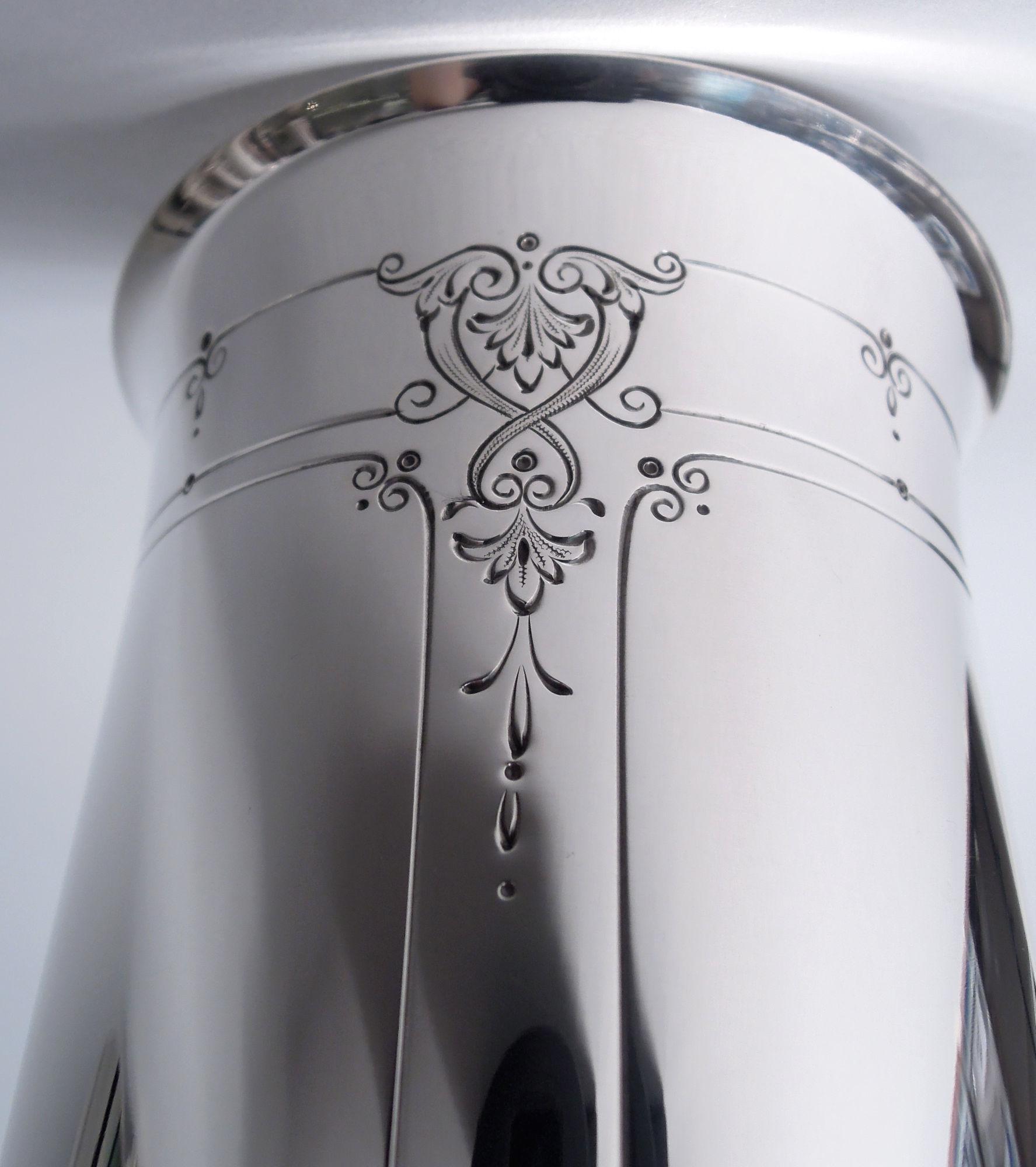 Set of 6 Reed & Barton Edwardian Regency Sterling Silver Highballs In Good Condition For Sale In New York, NY