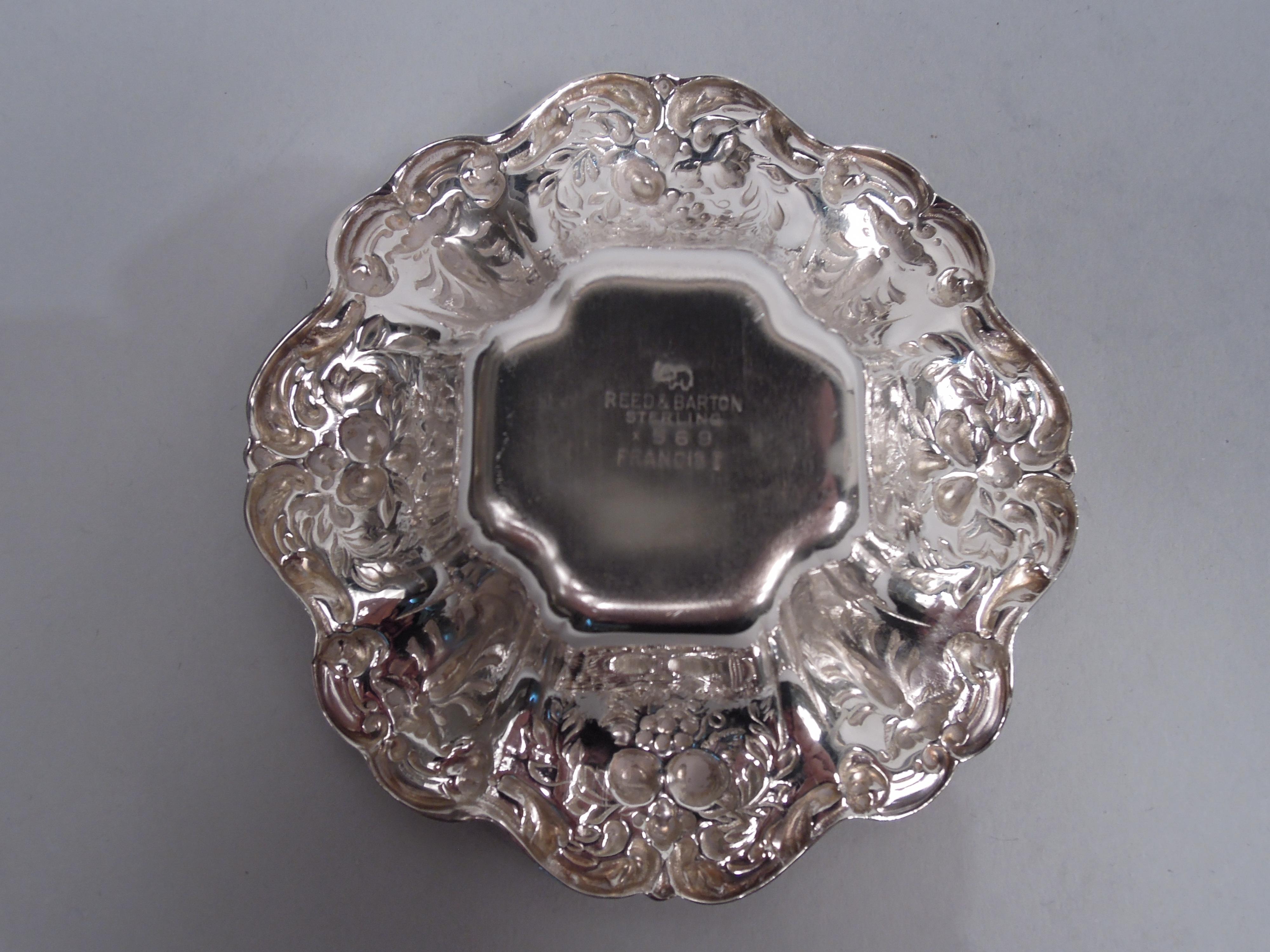 Renaissance Revival Set of 6 Reed & Barton Francis I Sterling Silver Nut Dishes 1952
