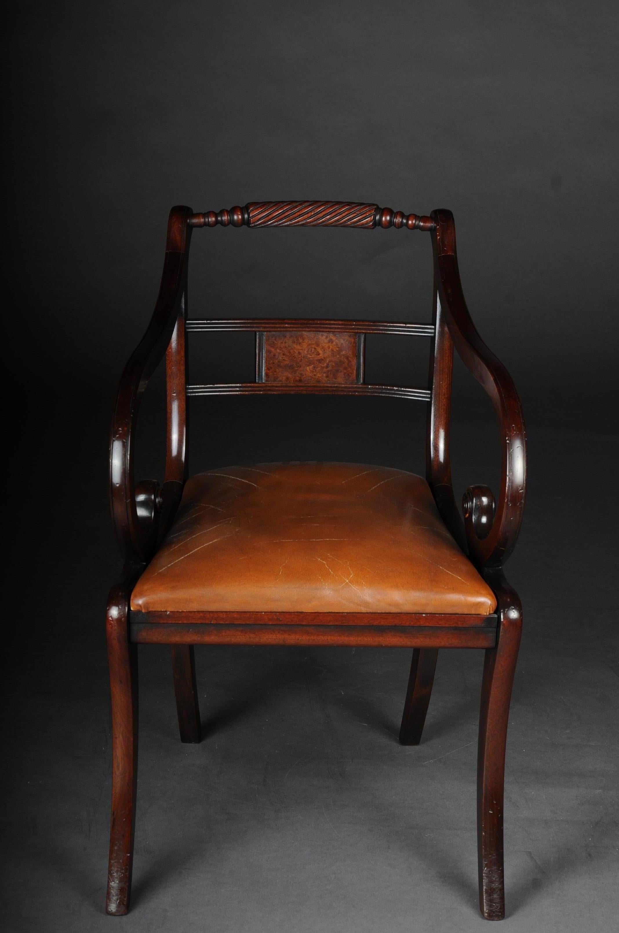 Set of 6 Regency English Chairs or Armchairs, 20th Century 8