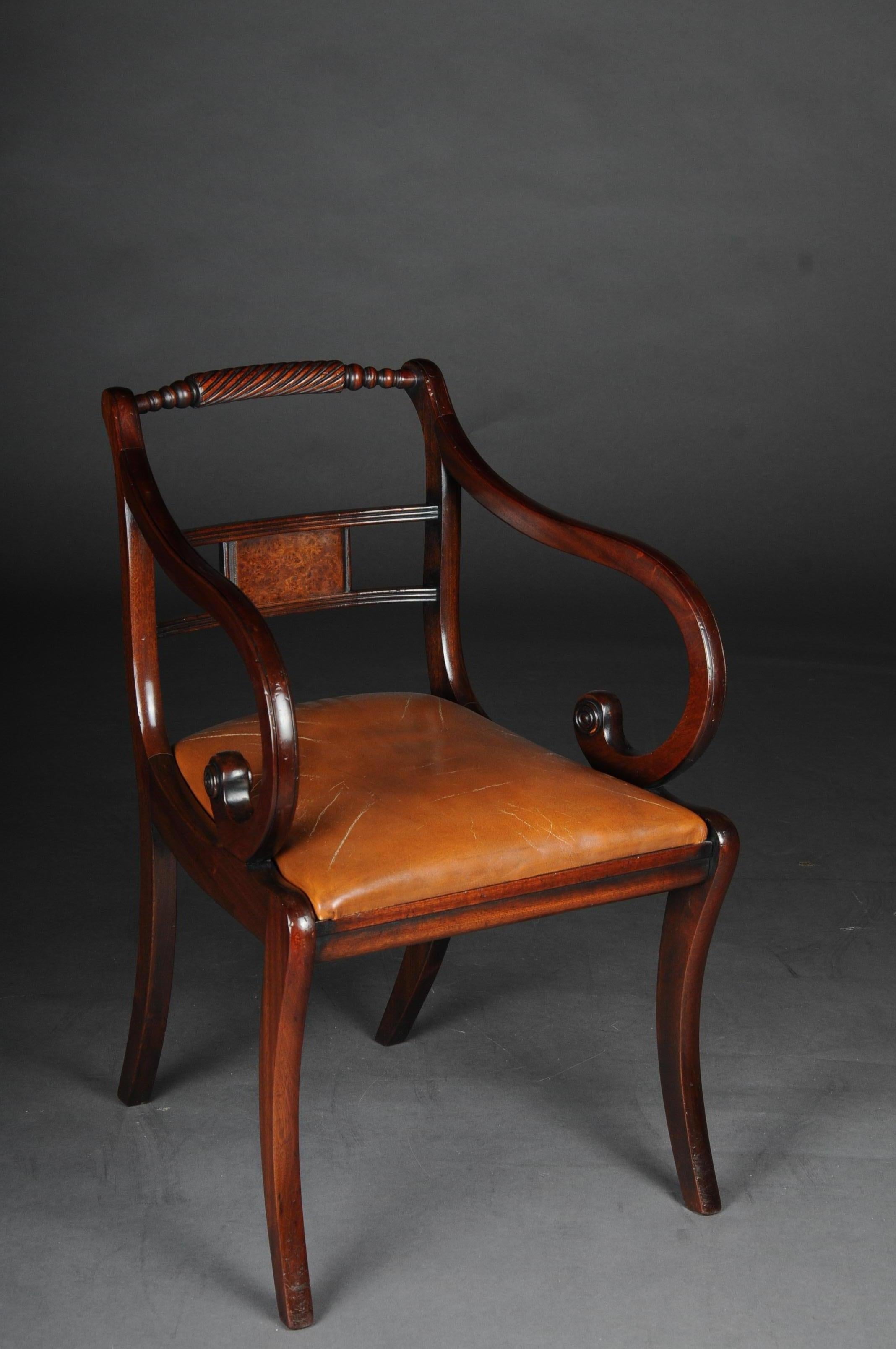 Set of 6 Regency English Chairs or Armchairs, 20th Century 9