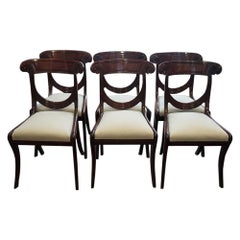 Set of 6 Regency Mahogany Dining Chairs