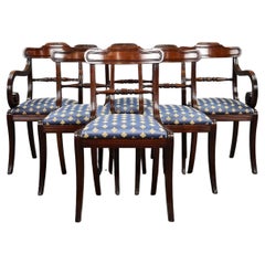 Set of 6 Regency Mahogany Dining Chairs