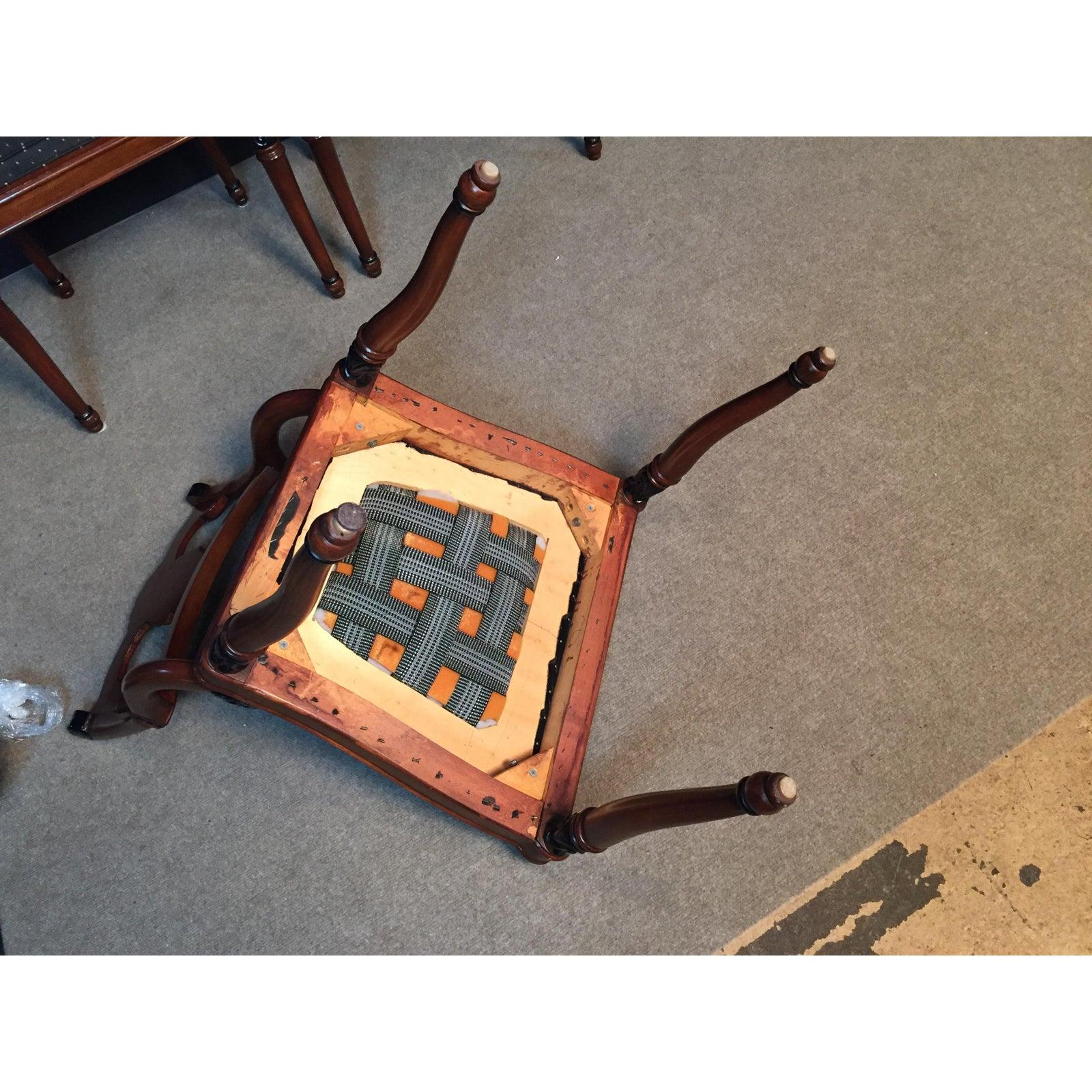 Set of 6 Regency Style Dining Room Chairs In Good Condition For Sale In Norwood, NJ