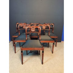 Set of 6 Regency Style Dining Room Chairs