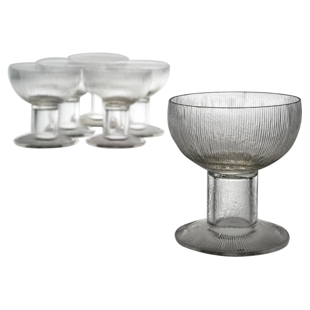 Lot de 6 verres à bordeaux à motif Wingen de René Lalique, Marcilhac 5110