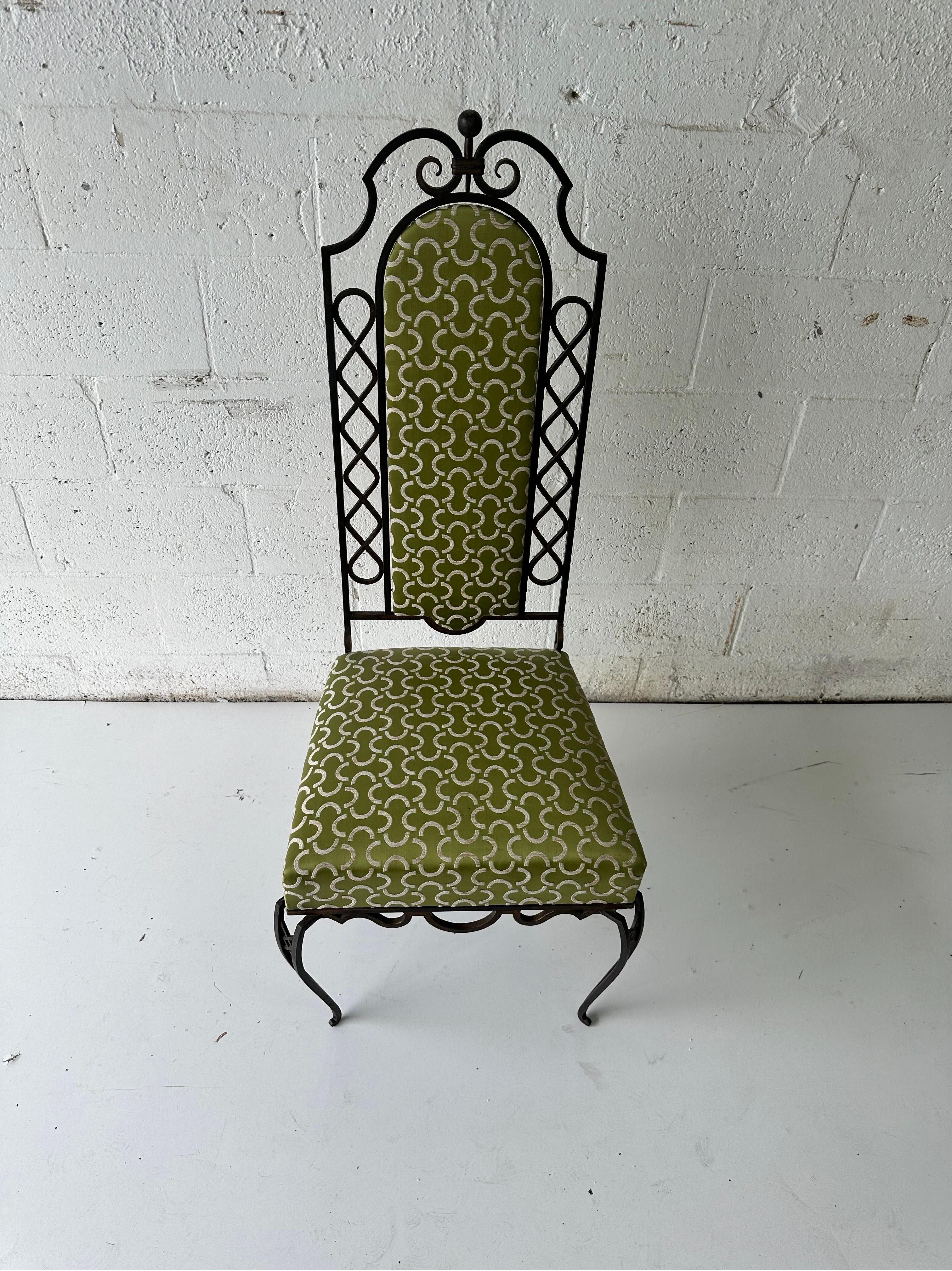 Ensemble de 6 chaises de salle à manger en fer forgé Rene Prou en vente 2