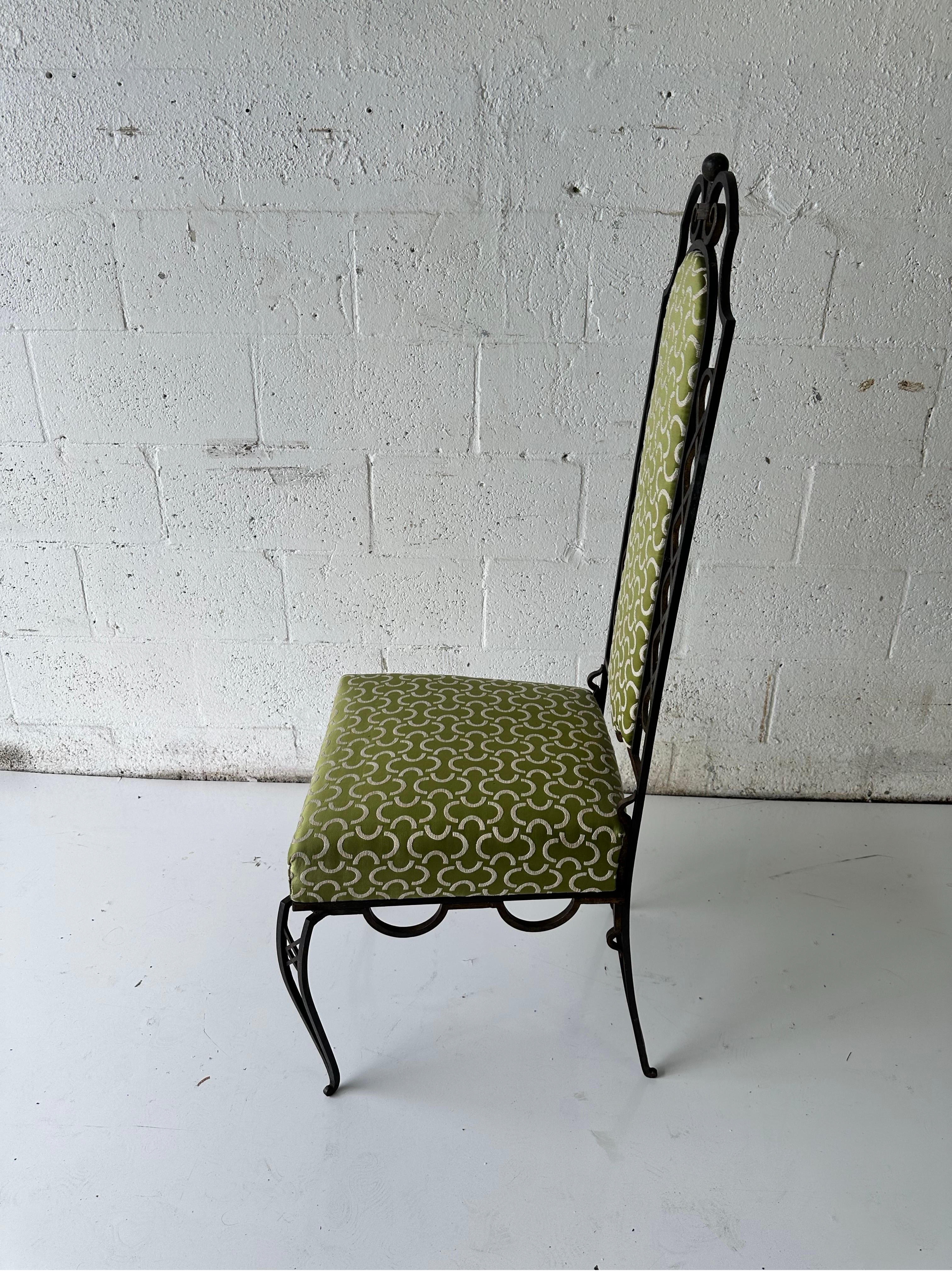 Ensemble de 6 chaises de salle à manger en fer forgé Rene Prou en vente 3