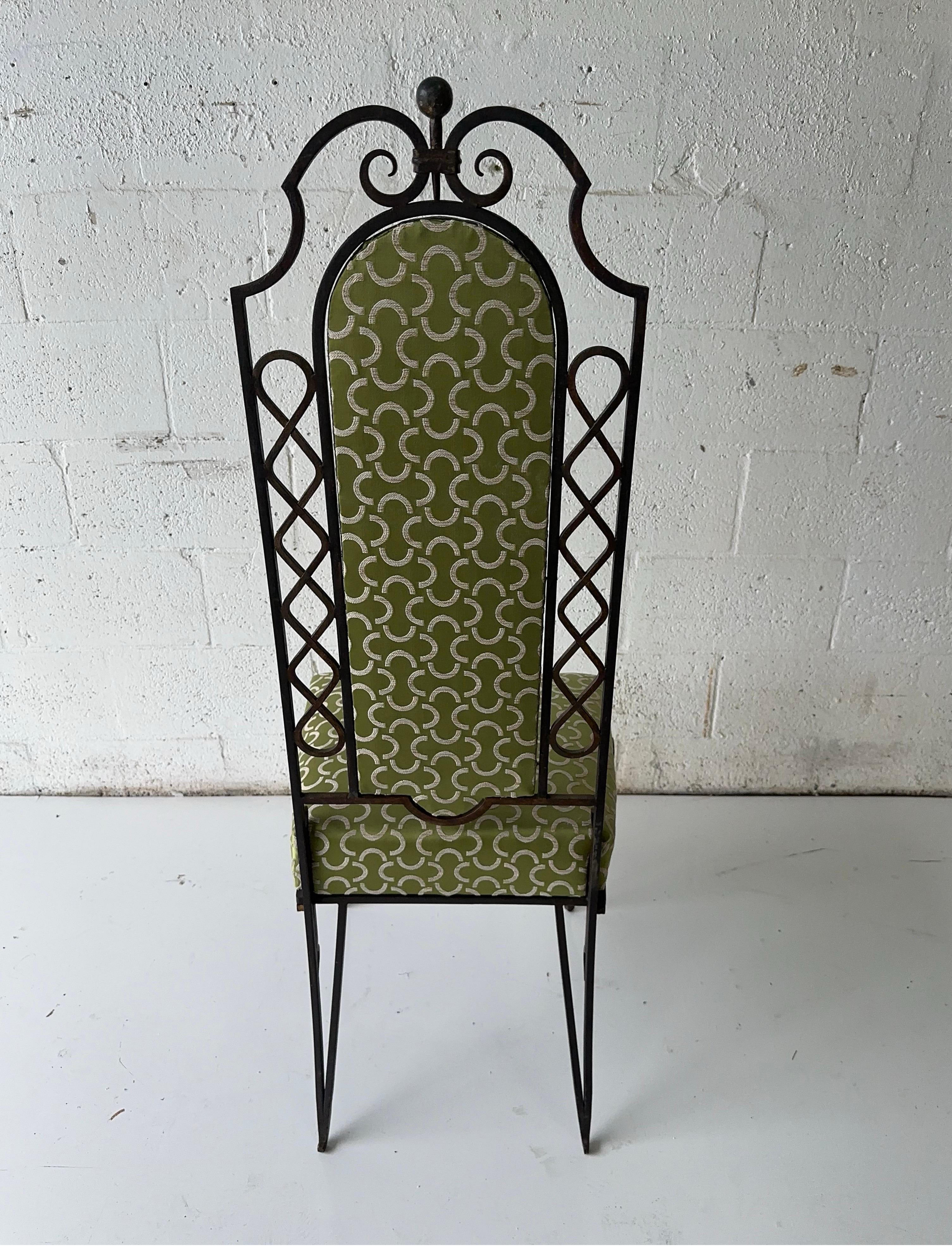 Ensemble de 6 chaises de salle à manger en fer forgé Rene Prou en vente 4