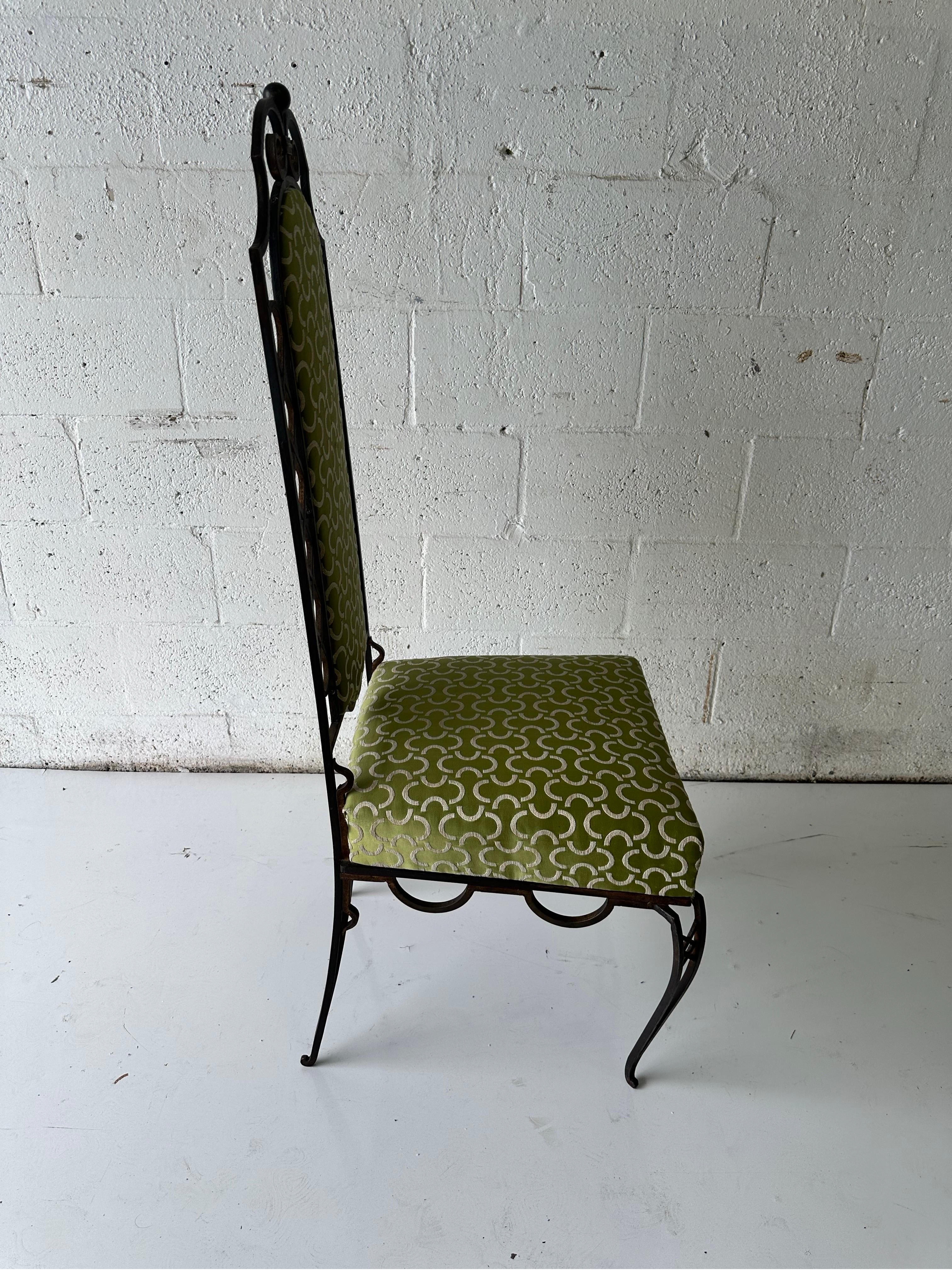Ensemble de 6 chaises de salle à manger en fer forgé Rene Prou en vente 5