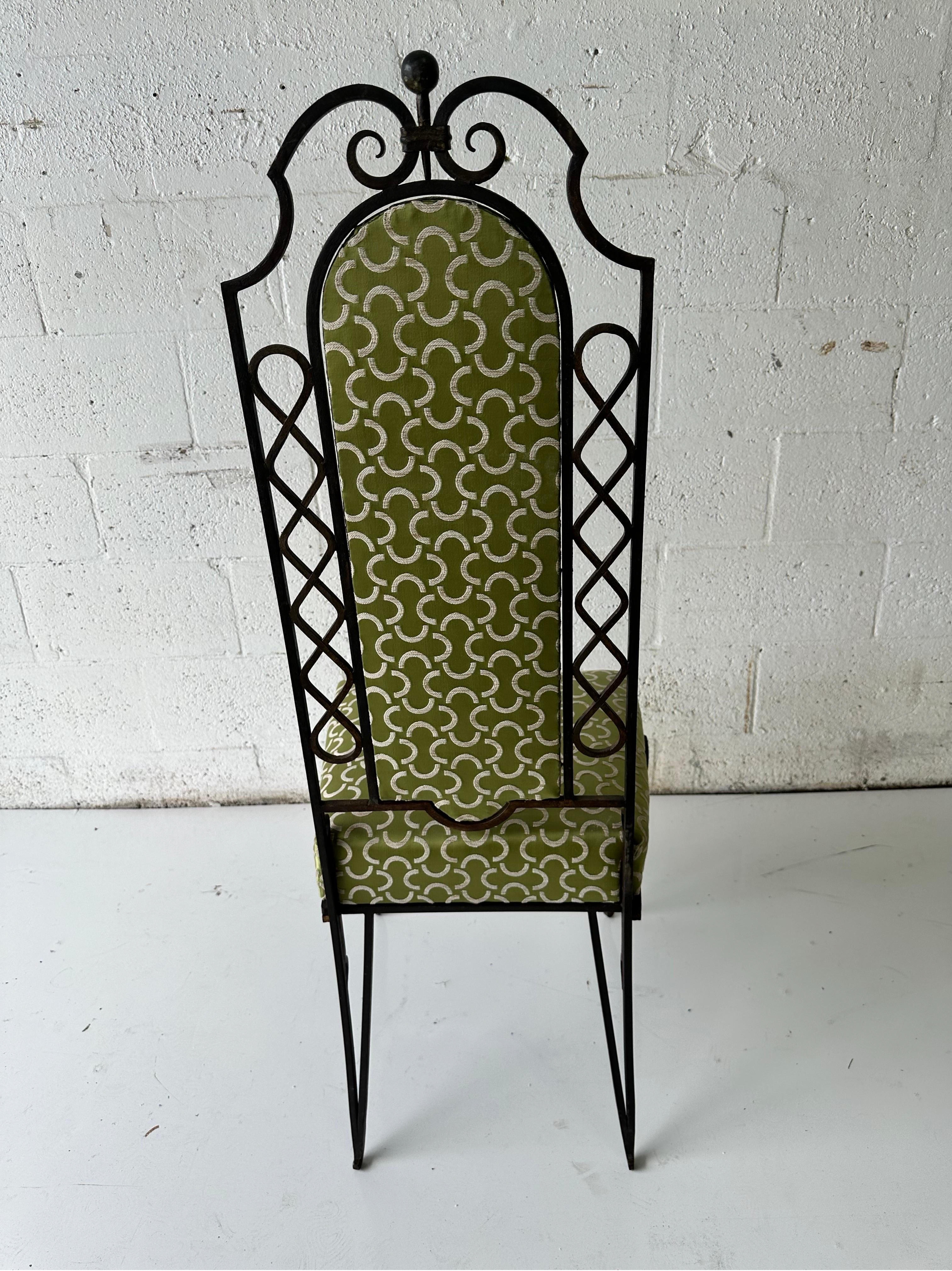 Ensemble de 6 chaises de salle à manger en fer forgé Rene Prou en vente 6