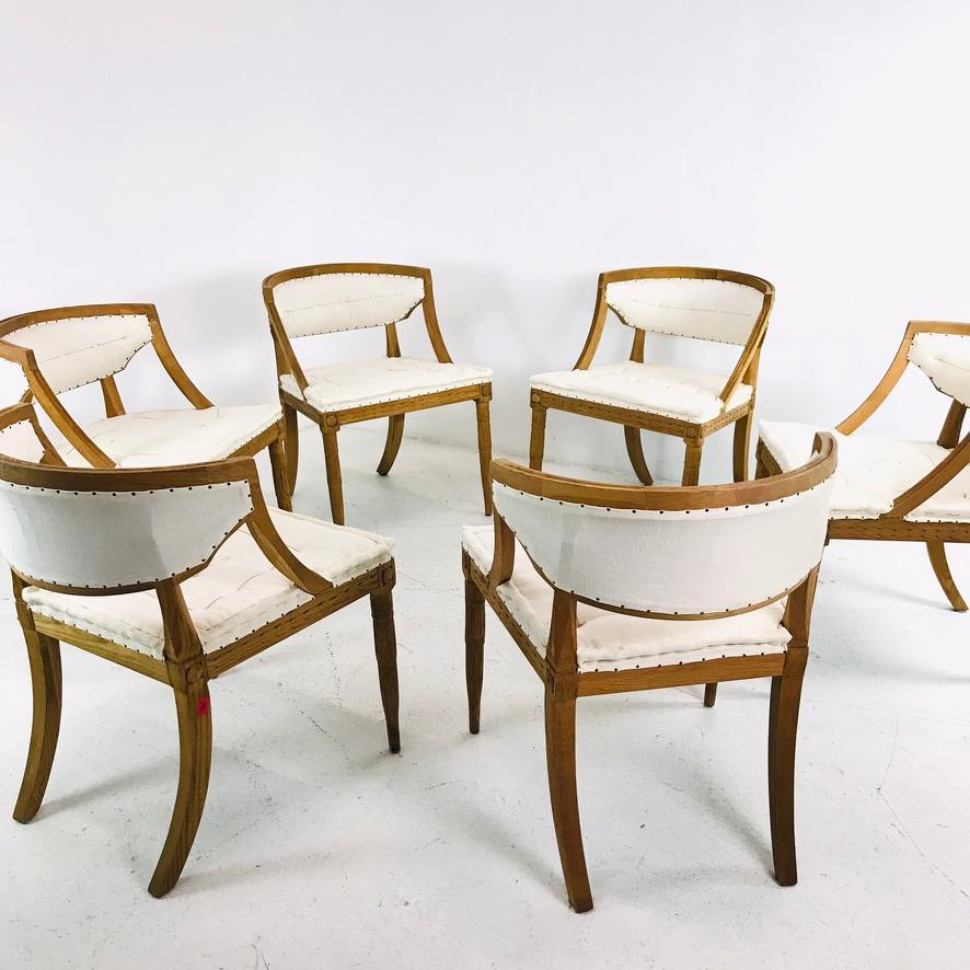 Set of 6 Restoration Hardware Gustavian Dining Chairs 1