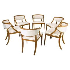 Set of 6 Restoration Hardware Gustavian Dining Chairs