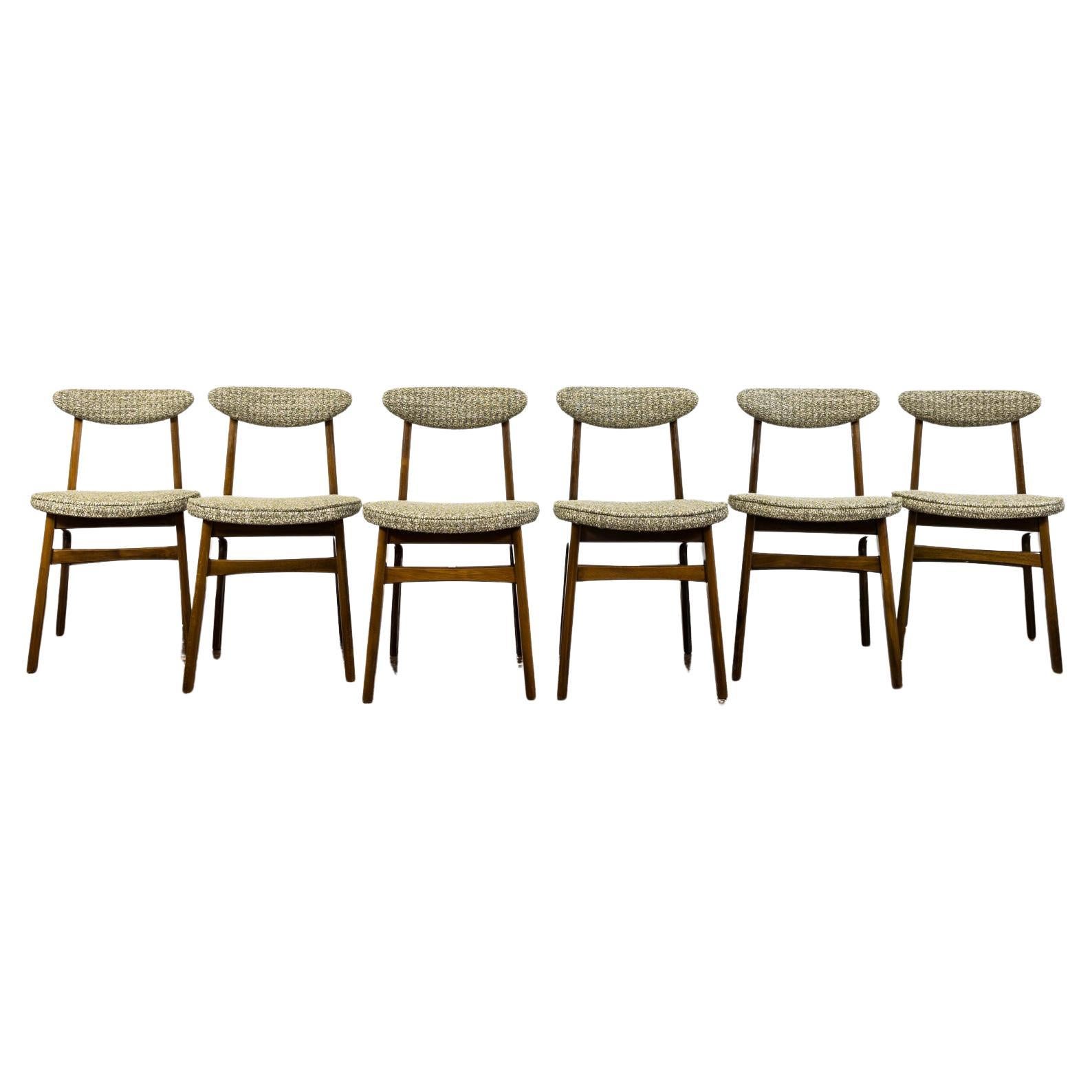 Set of 6 restored dining chairs by Rajmund Teofil Hałas 1960's