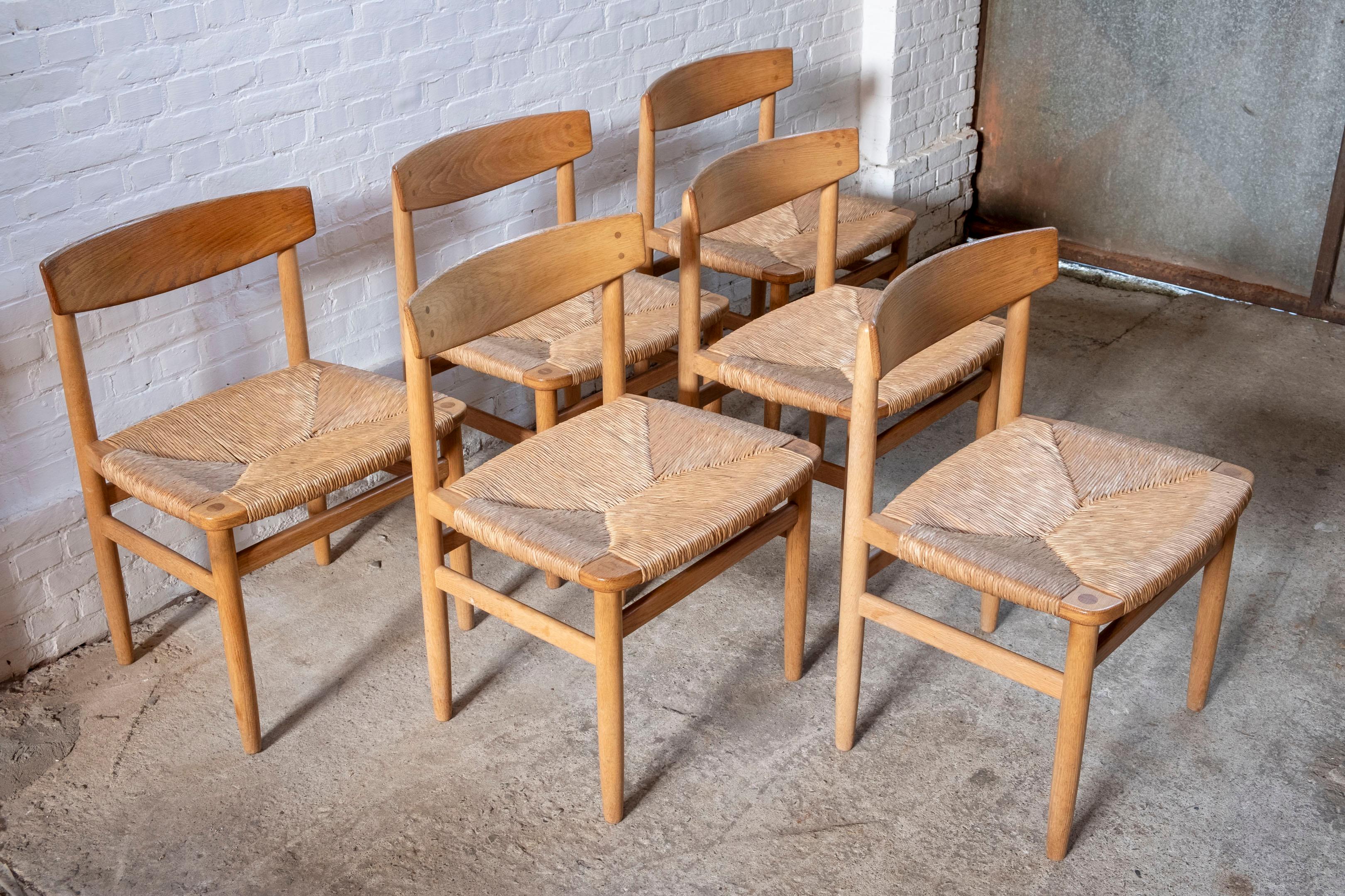 Suédois Ensemble de 6 chaises Øresund modèle 537 par Børge Mogensen en vente