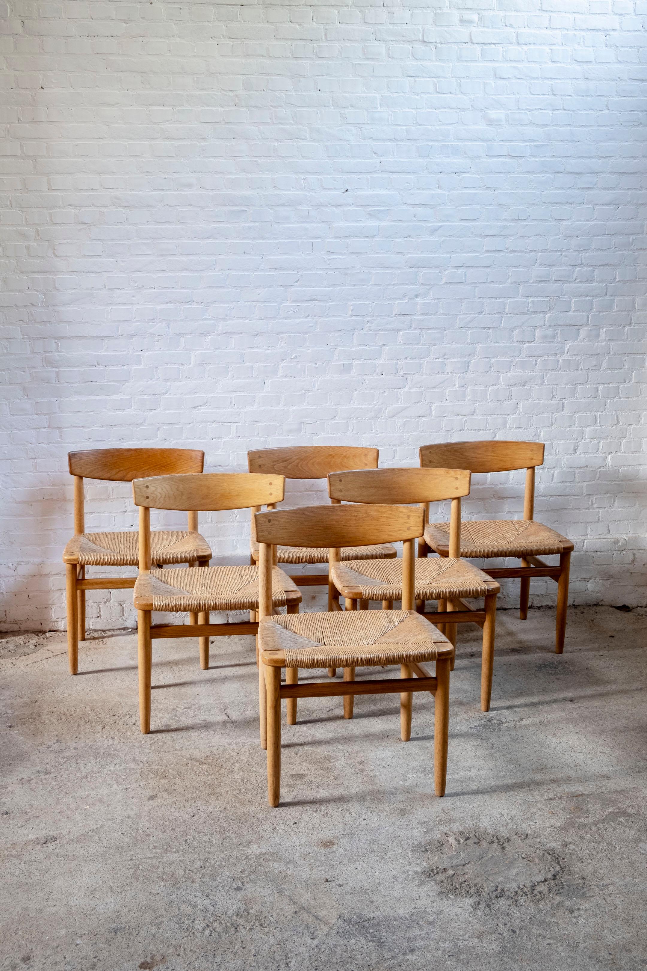 Ensemble de 6 chaises Øresund modèle 537 par Børge Mogensen Bon état - En vente à Balen, BE