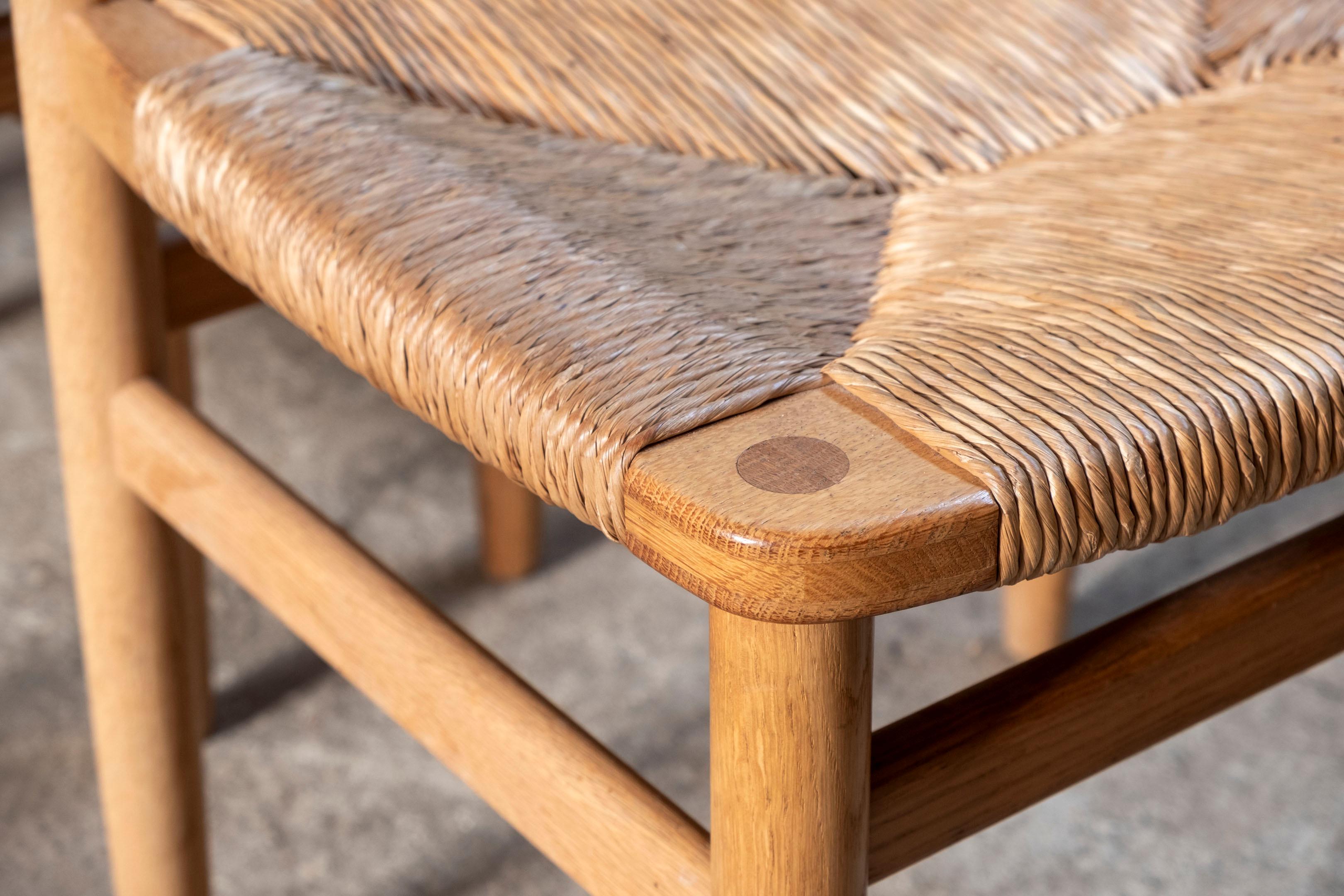 Jonc Ensemble de 6 chaises Øresund modèle 537 par Børge Mogensen en vente