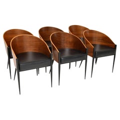 Set of 6 Retro Walnut Dining Chairs