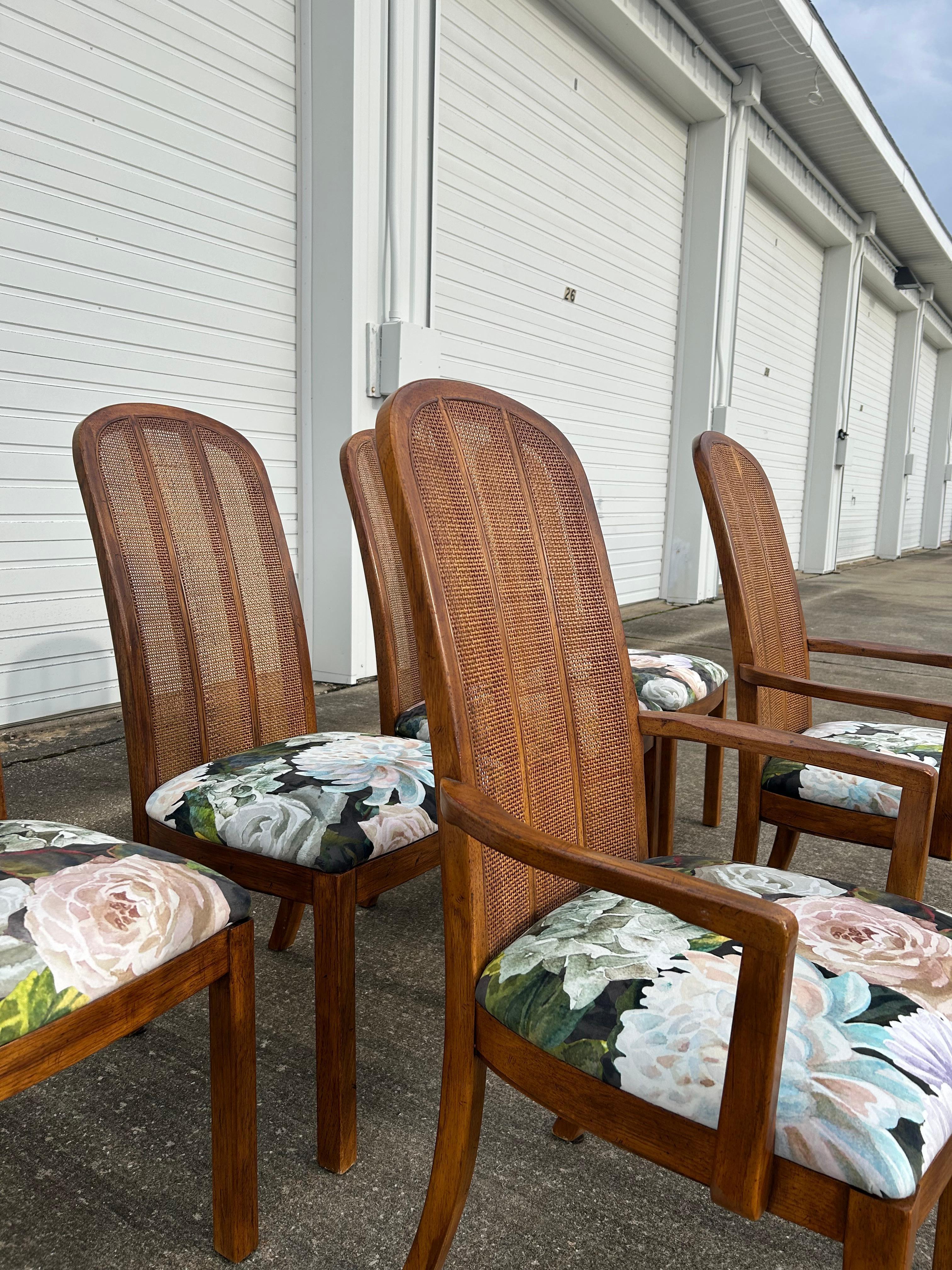 Set of 6 Reupholstered Drexel Passage Dining Chairs For Sale 1
