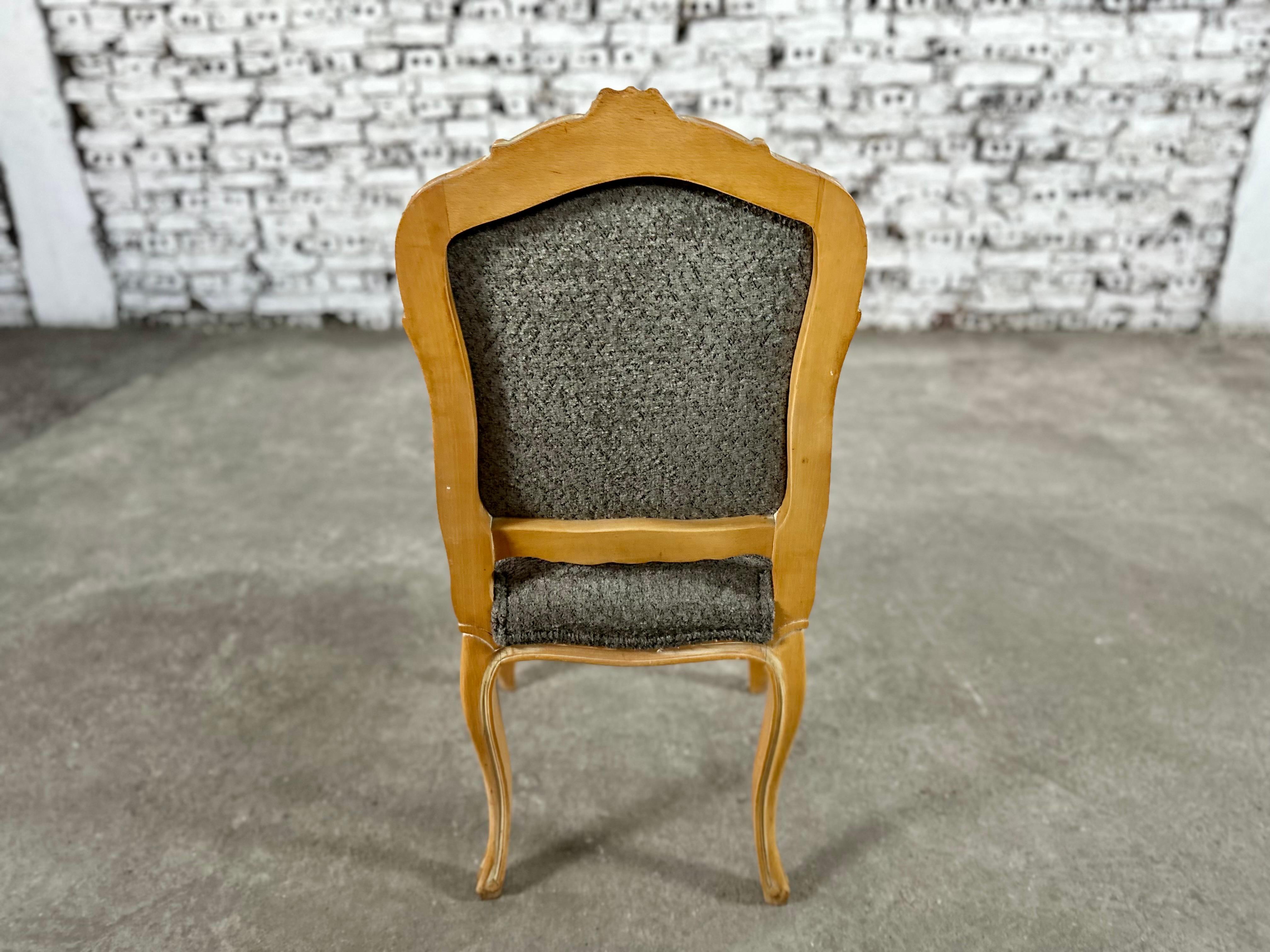 Set of 6 Reupholstered French Louis XV Dining Chairs 13