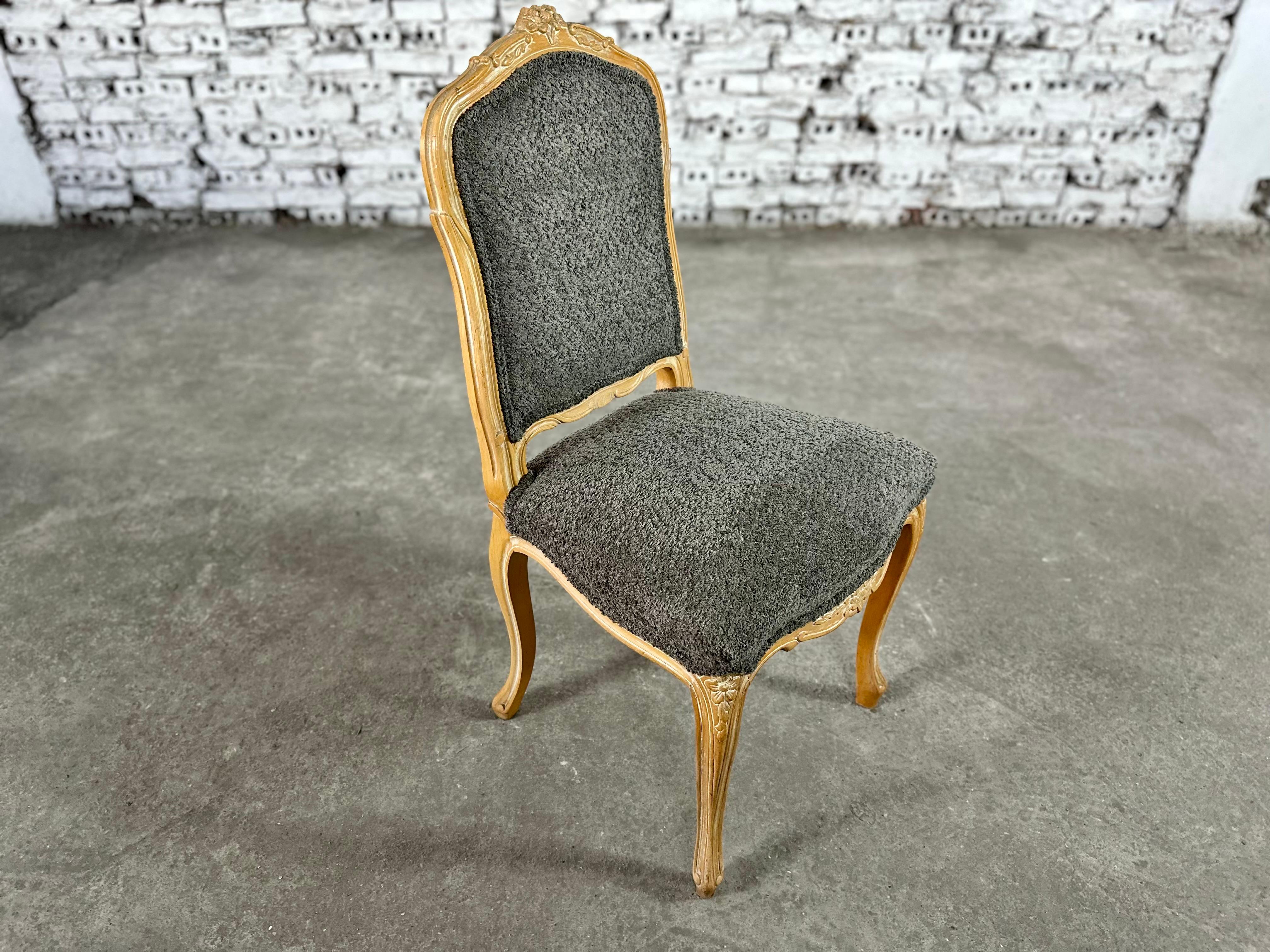 Set of 6 Reupholstered French Louis XV Dining Chairs 2