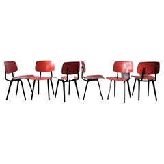 Set of 6 Revolt Chairs by Friso Kramer for Ahrend de Cirkel, Netherlands, 1956