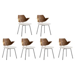 Set of 6 RFH Armchairs-Walnut & Beech/ Hallingdal 103-Robin Day for &Tradition