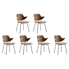 Set of 6 RFH Armchairs-Walnut & Beech/ Hallingdal 227- Robin Day for &Tradition