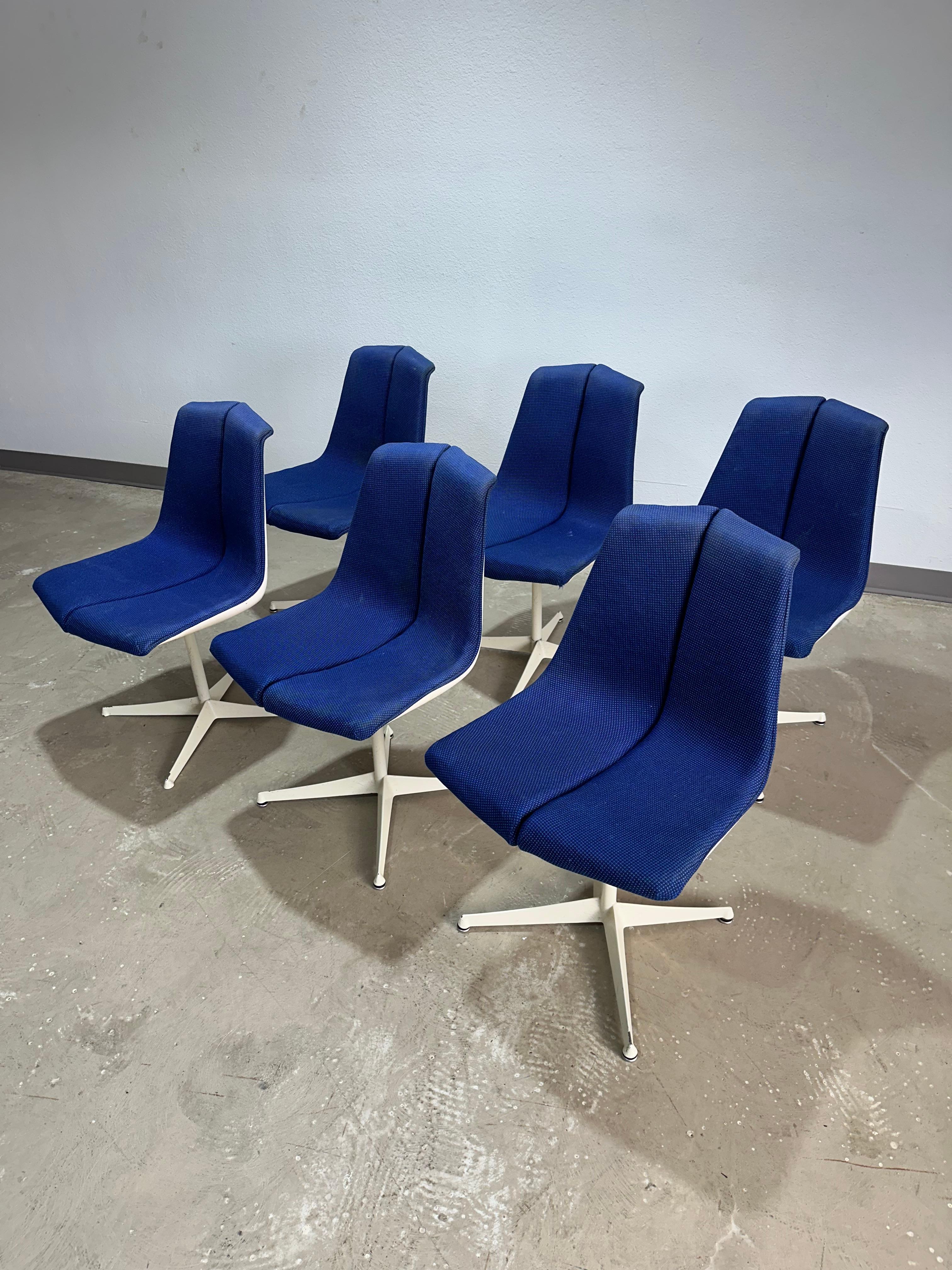 Mid-Century Modern Set of 6 Richard Schultz for Knoll Split Seat Chairs For Sale