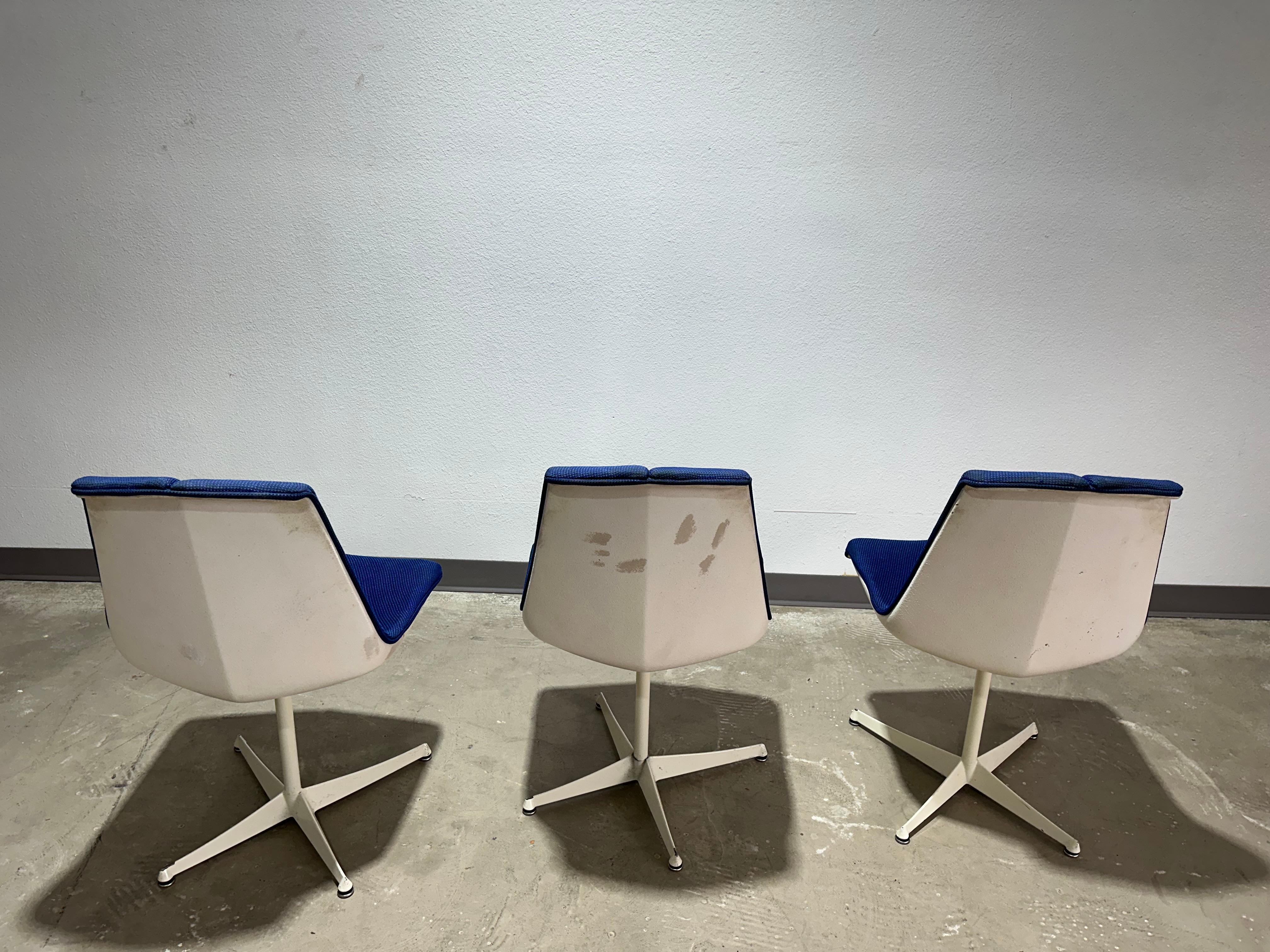 20th Century Set of 6 Richard Schultz for Knoll Split Seat Chairs For Sale