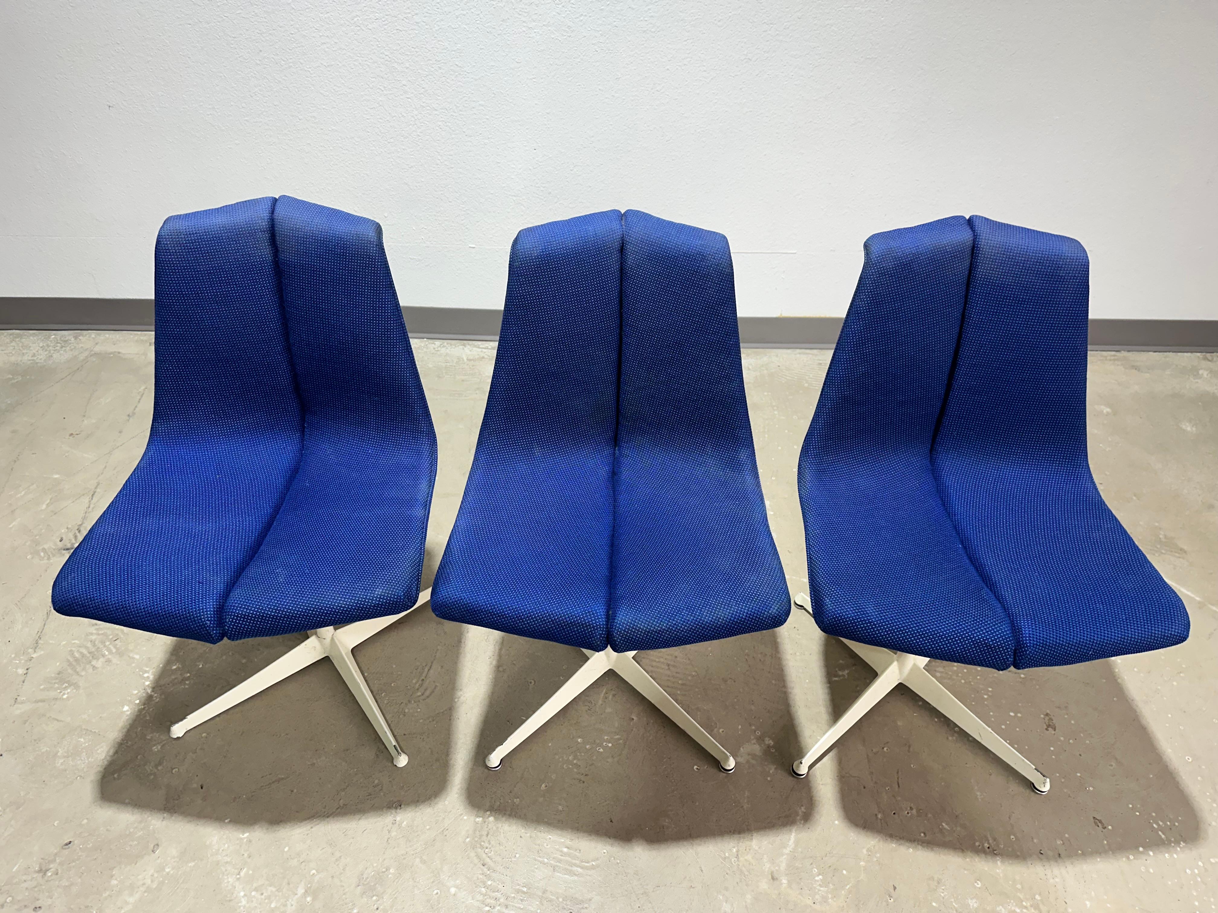 Set of 6 Richard Schultz for Knoll Split Seat Chairs For Sale 1