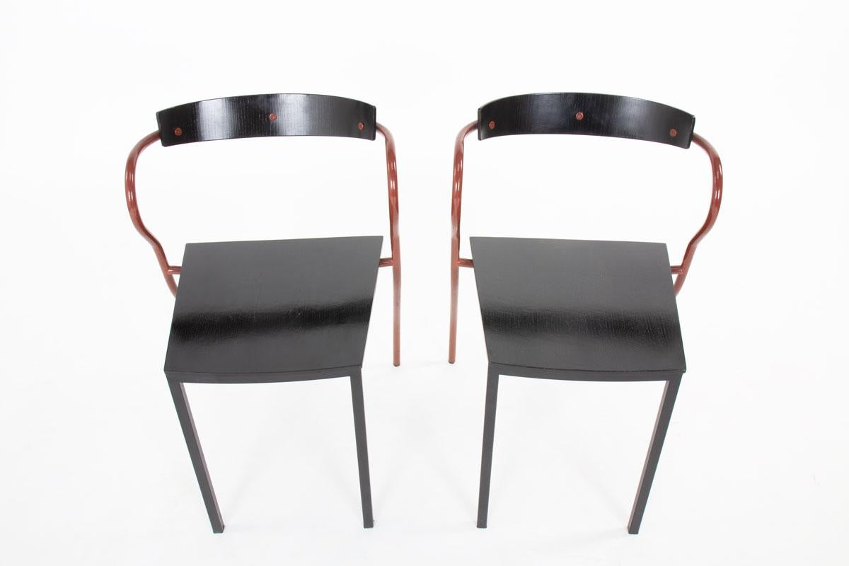 Metal Set of 6 Rio chairs by Pascal Mourgue for Artelano, 1991