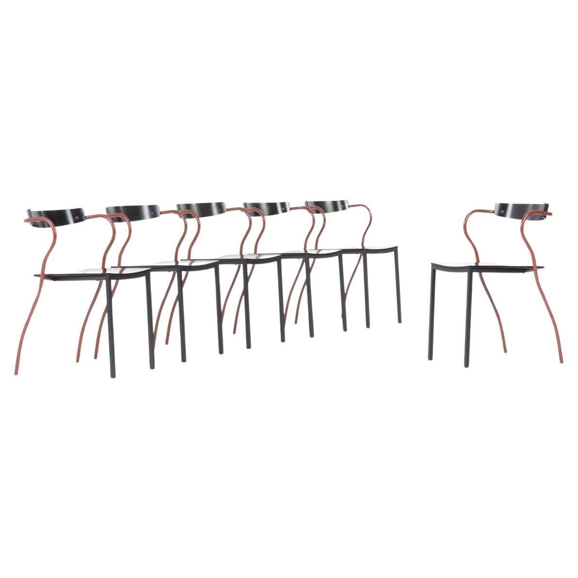Set of 6 Rio chairs by Pascal Mourgue for Artelano, 1991
