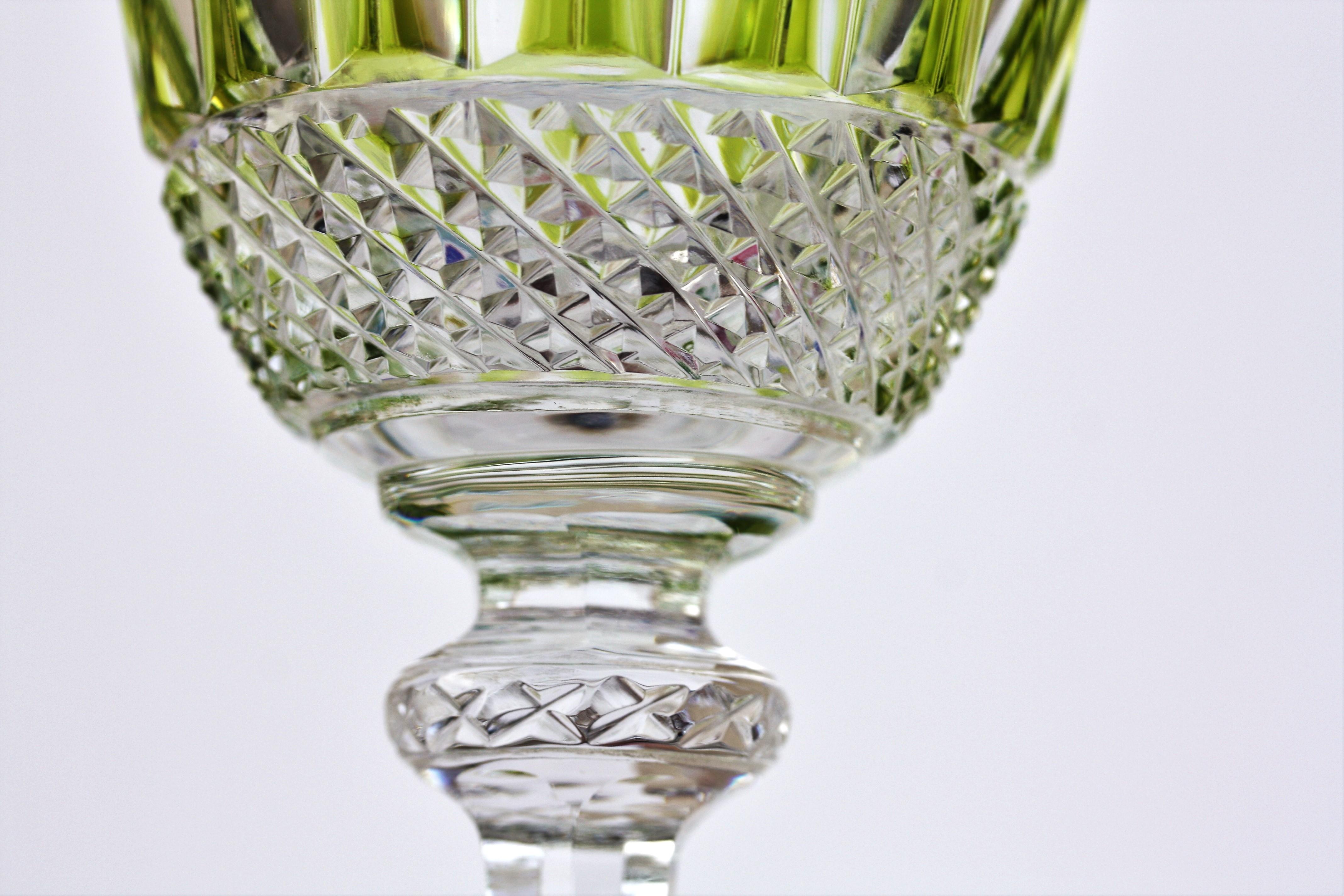 Set of 6 Roemer glasses in St. Louis crystal, Tommy model 3