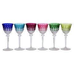 Set of 6 Roemer glasses in St. Louis crystal, Tommy model