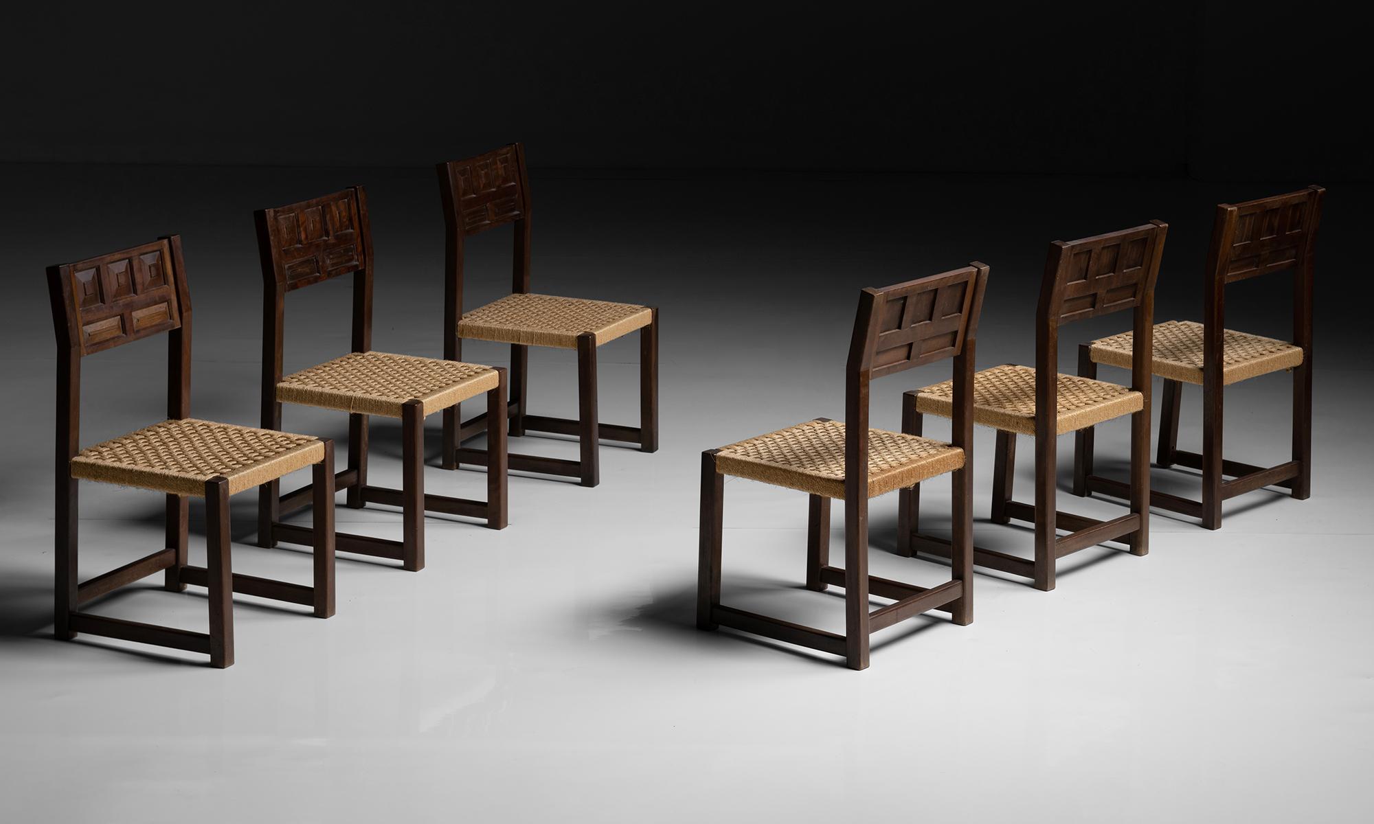 Set of (6) Rope Chairs, Spain, circa 1960 3