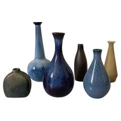 Set of 6 Rörstrand Miniature Vases by Stålhane, Nylund & Lundgren 1950-1960's