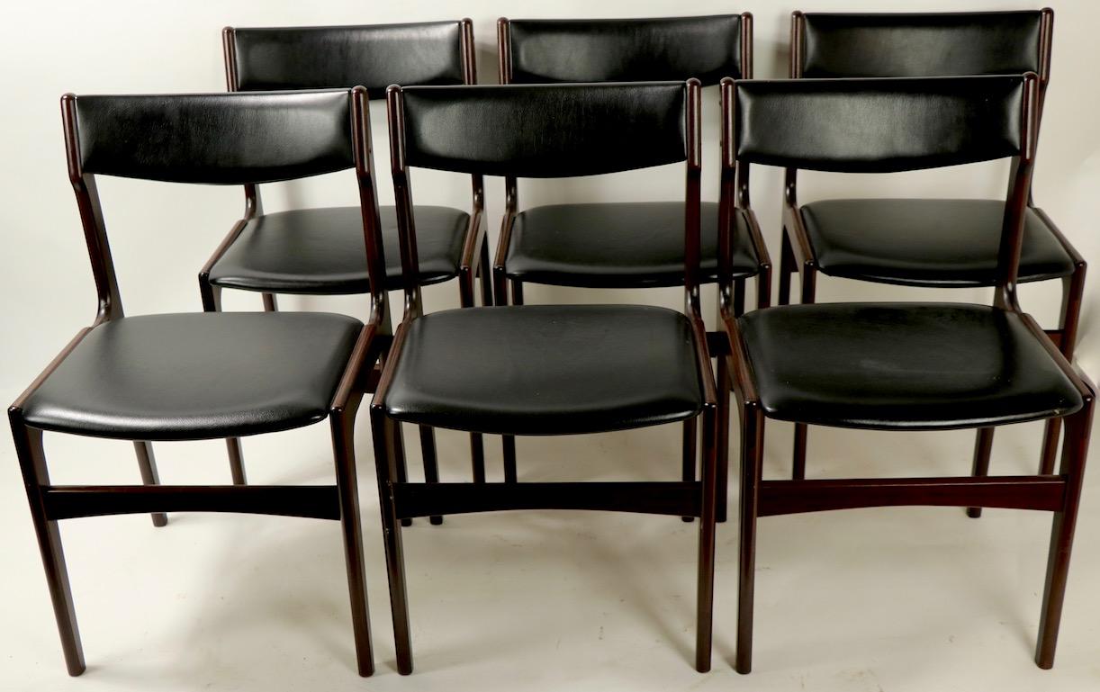 Set of 6 Rosewood Danish Modern Dining Chairs by Anderstrup Mobelfabrik 4