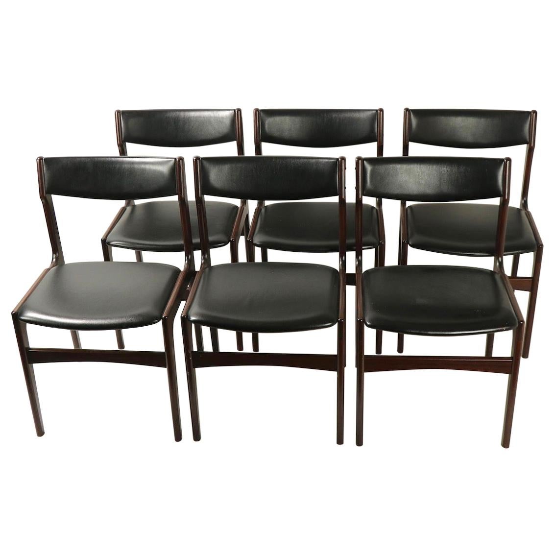 Set of 6 Rosewood Danish Modern Dining Chairs by Anderstrup Mobelfabrik